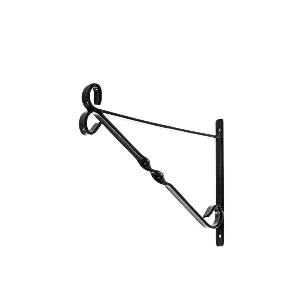 Rackhams Black Hanging Basket Brackets 10'' - One Colour - One Size - One Colour