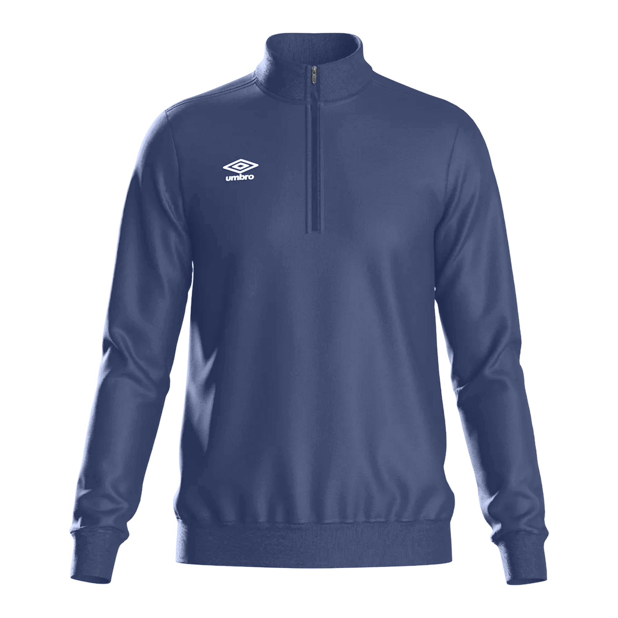 Umbro Men's Dark Club Essential Half Zip Sweatshirt - Navy - Xxl - Navy - 100% Polyester