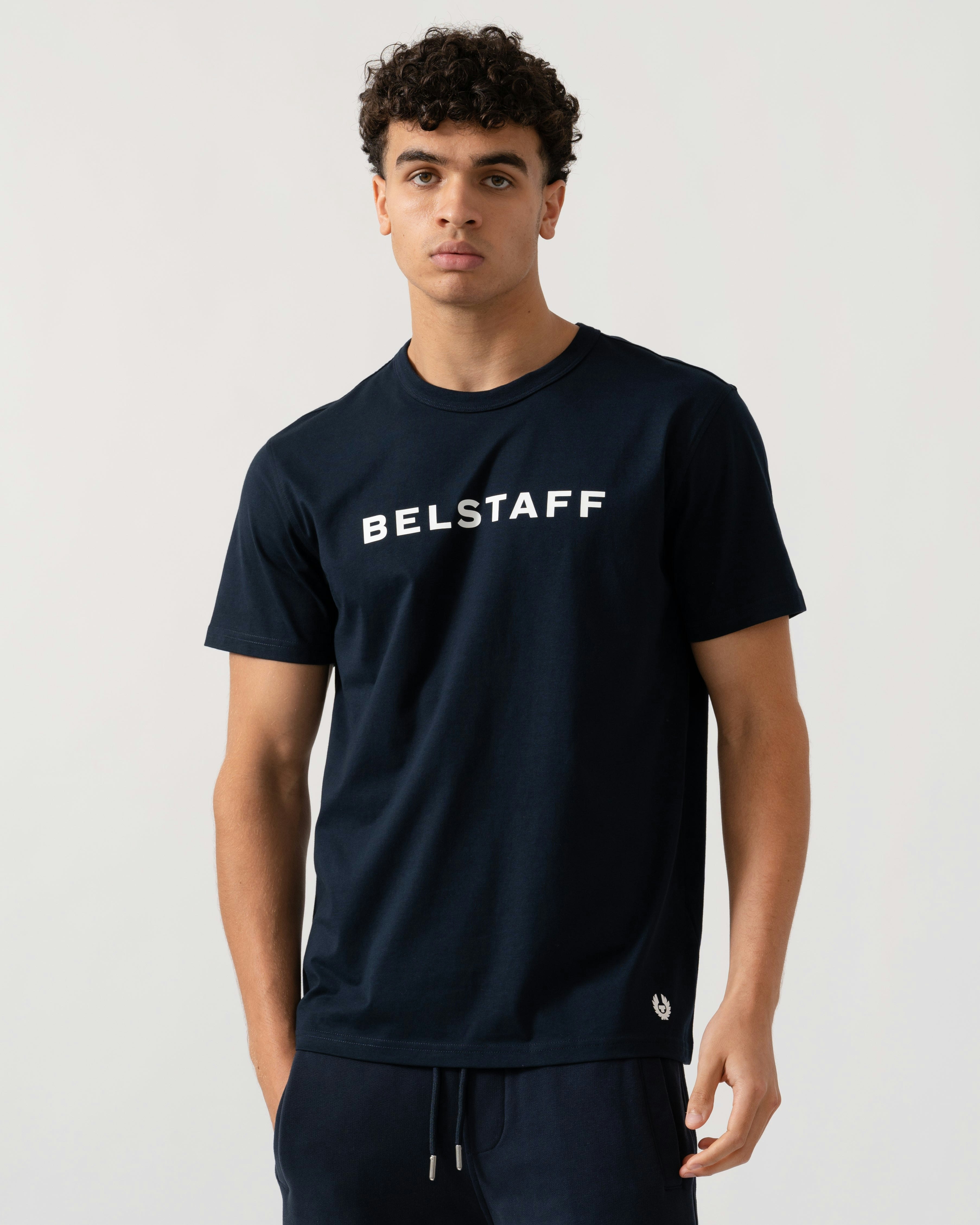 Belstaff Men's Dark Logo T-Shirt - Ink - Ink - Xxl