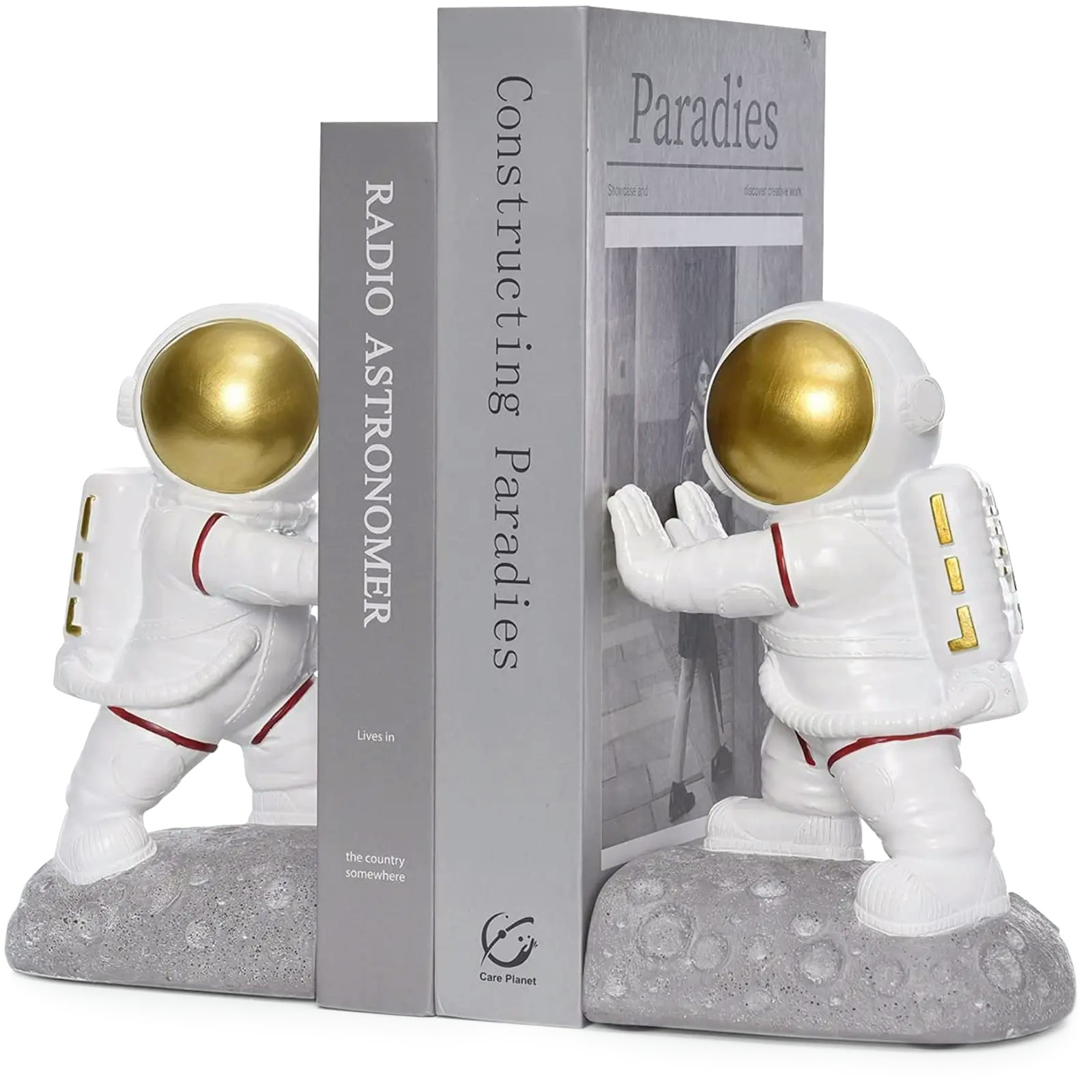 Maison Des Cadeaux Facing Astronaut Bookends
