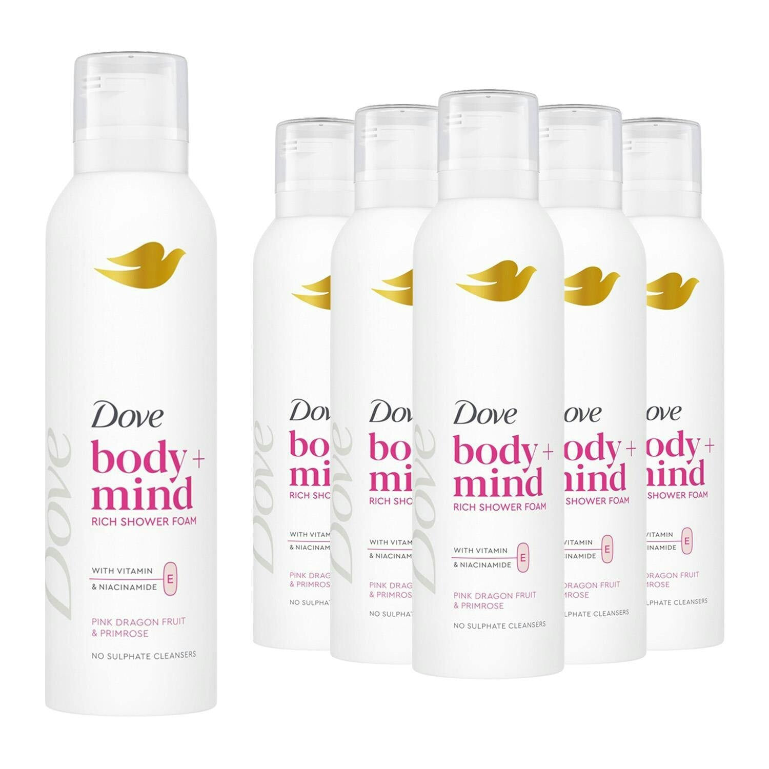 Dove Body + Mind Rich Shower Foam, Dragon Fruit & Primrose 200Ml 6 Pack - Image 7