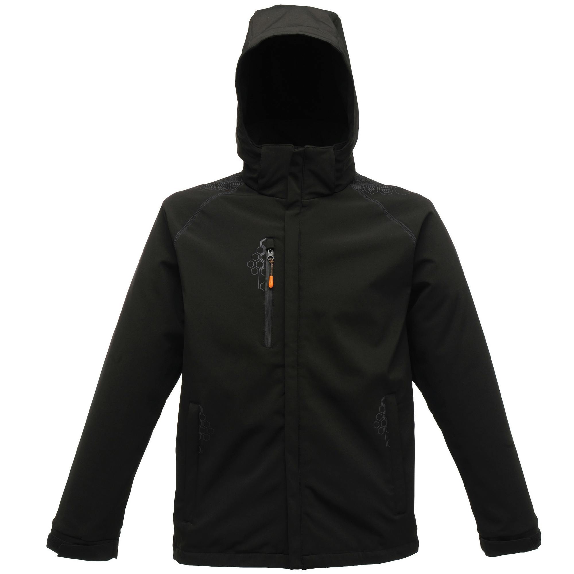 Regatta Men's Black X-Pro Repeller Softshell Jacket (Water Repellent) - 3XL - 96% Polyester/4% Elastane