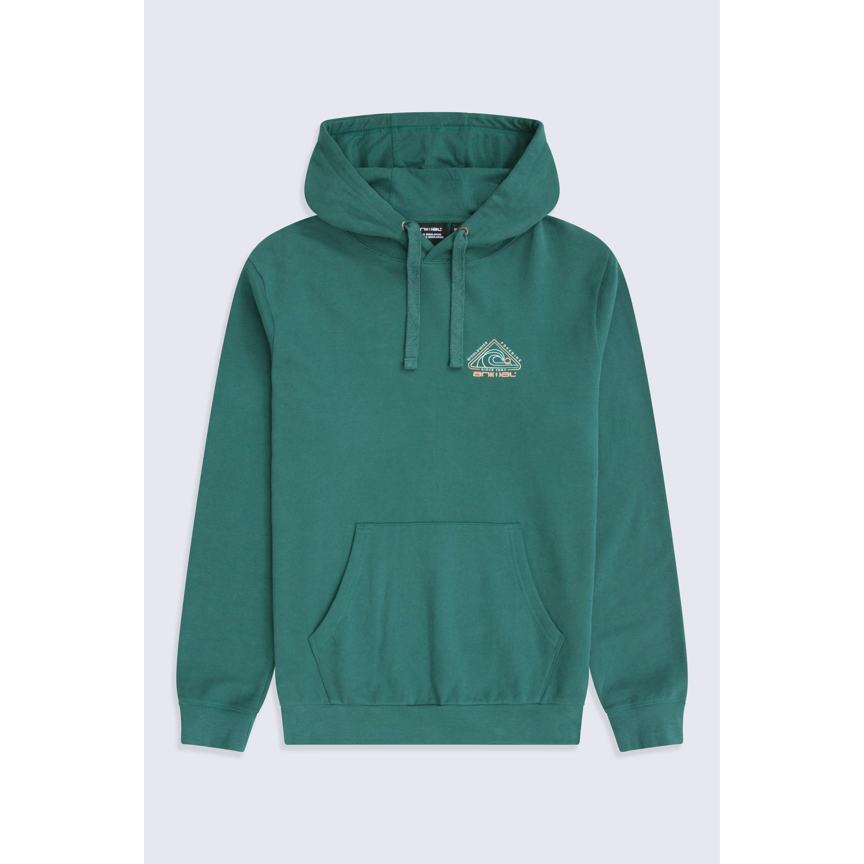 Mountain Warehouse Men's Dark/Green River Organic Hoodie - Xs - 100% Organic Cotton