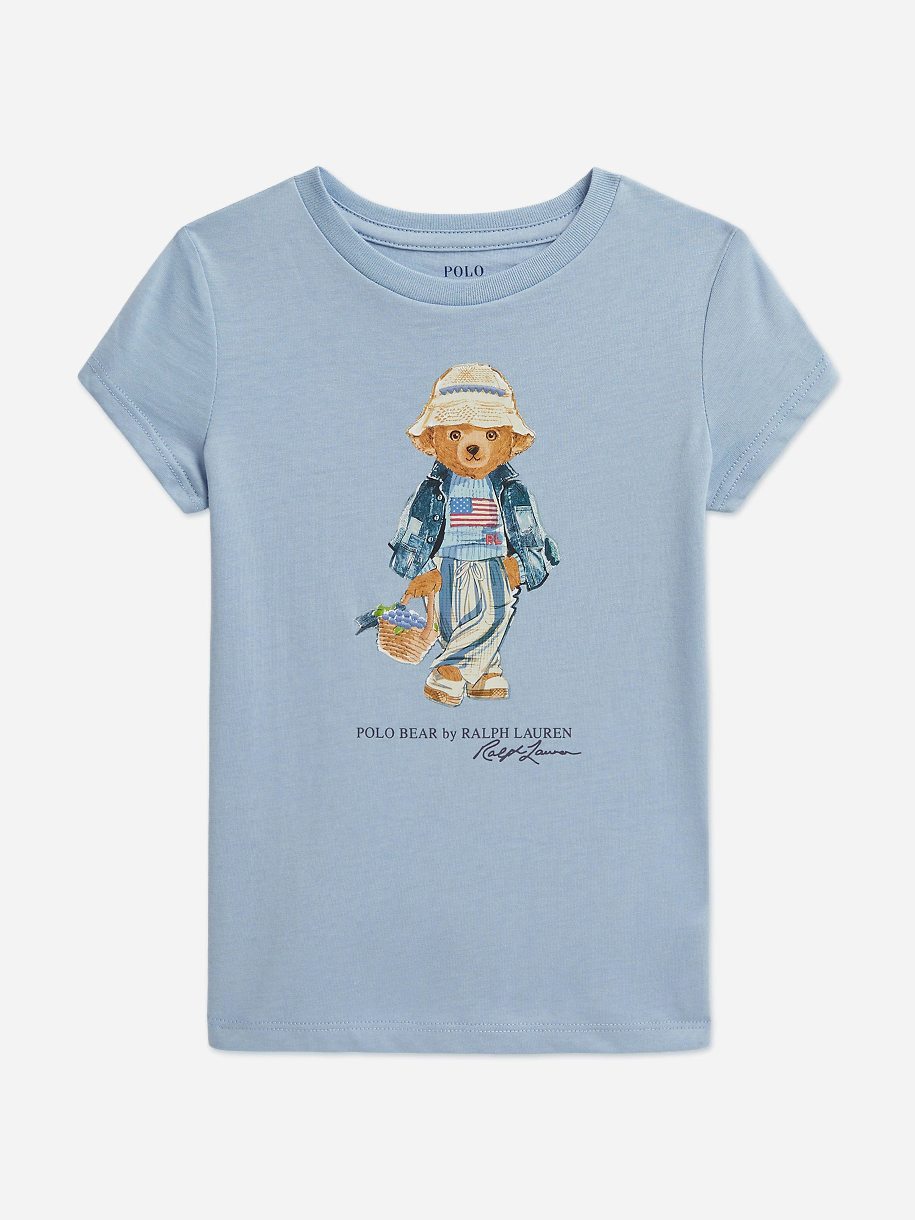 Ralph Lauren Kids Girls Blue Ralph Lauren Polo Bear T-Shirt In - 6 Yrs