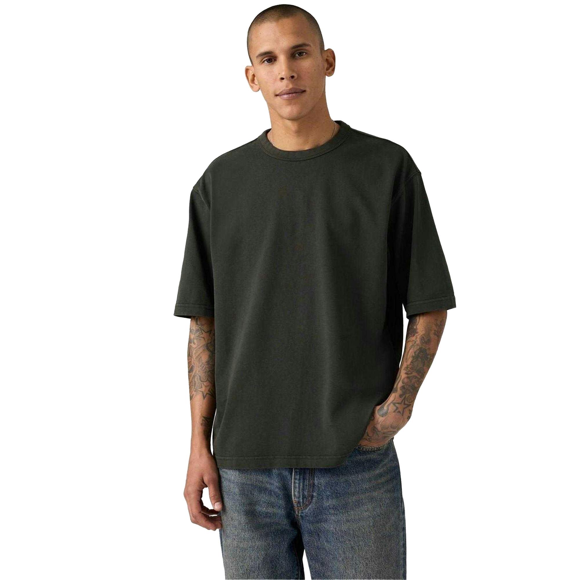 Levis Men's Black Heavyweight Boxy T-Shirt - M - 100% Cotton
