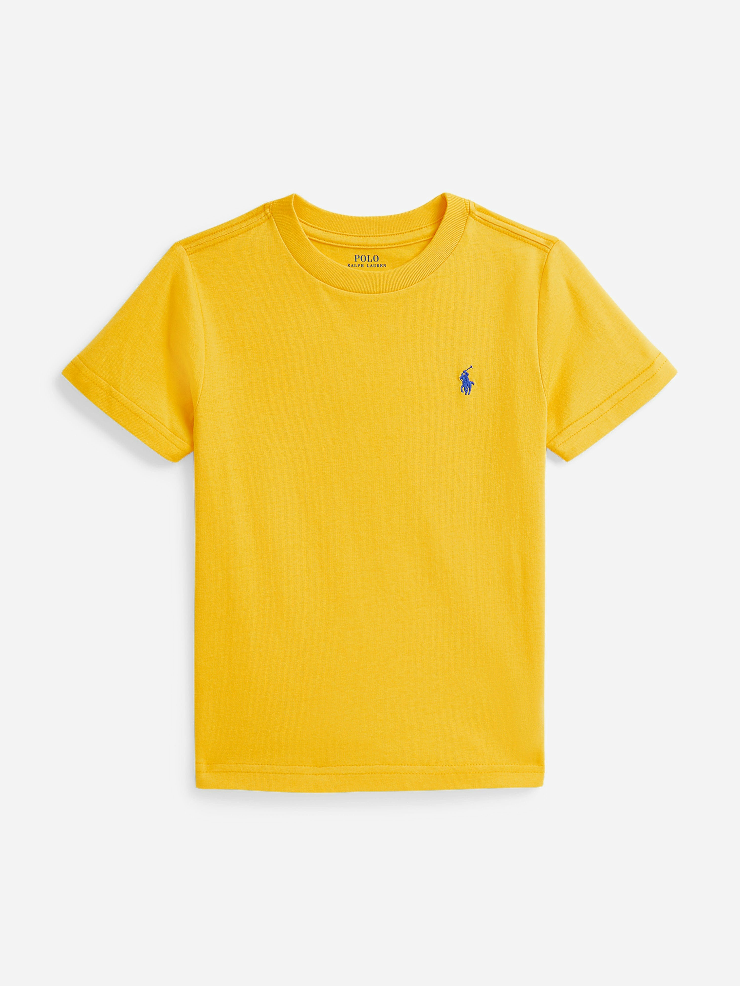 Ralph Lauren Kids Boys Yellow Ralph Lauren Jersey Logo T-Shirt In - 3 Yrs