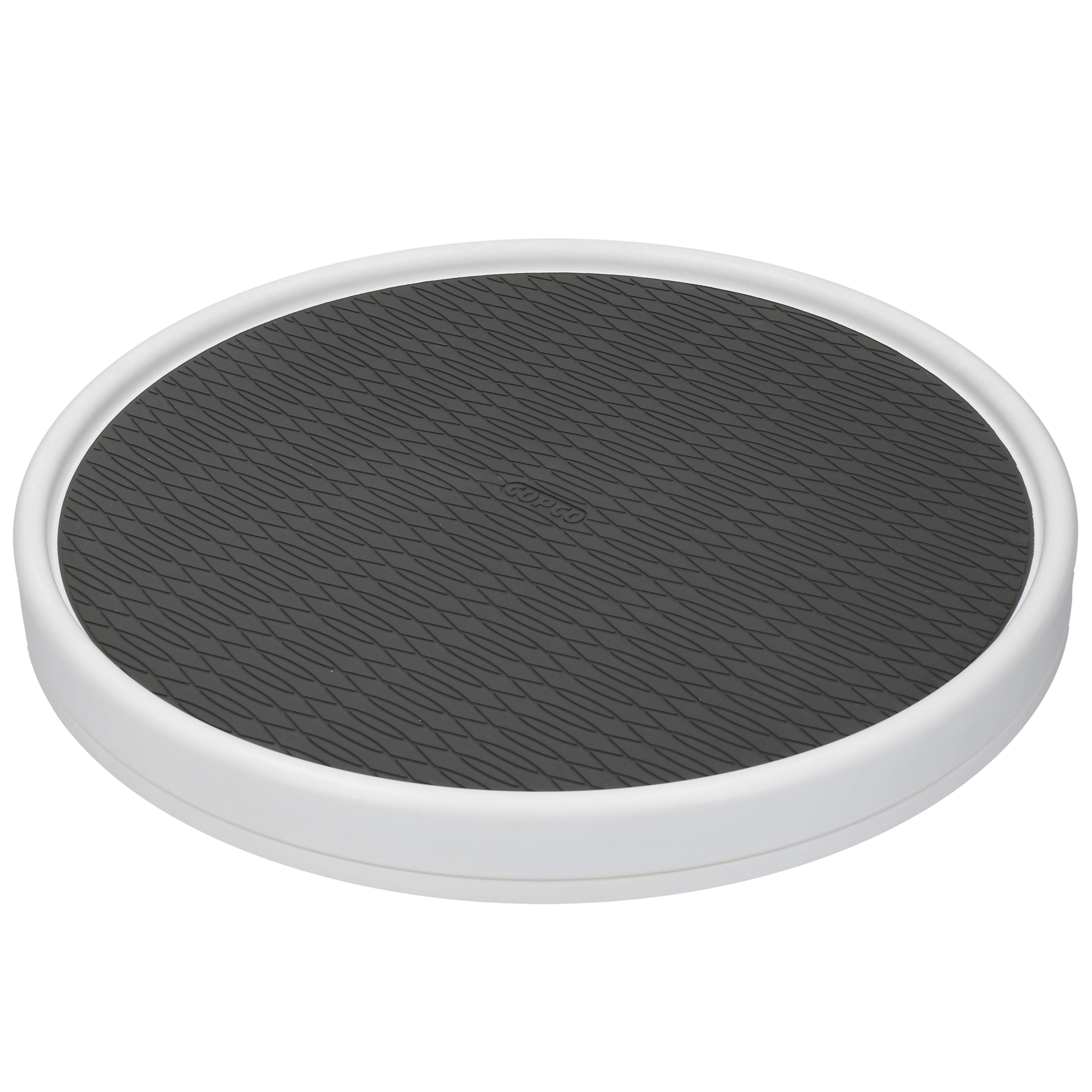 Rackhams Grey Basics Non-Skid Plastic Lazy Susan Turntable - Plastic