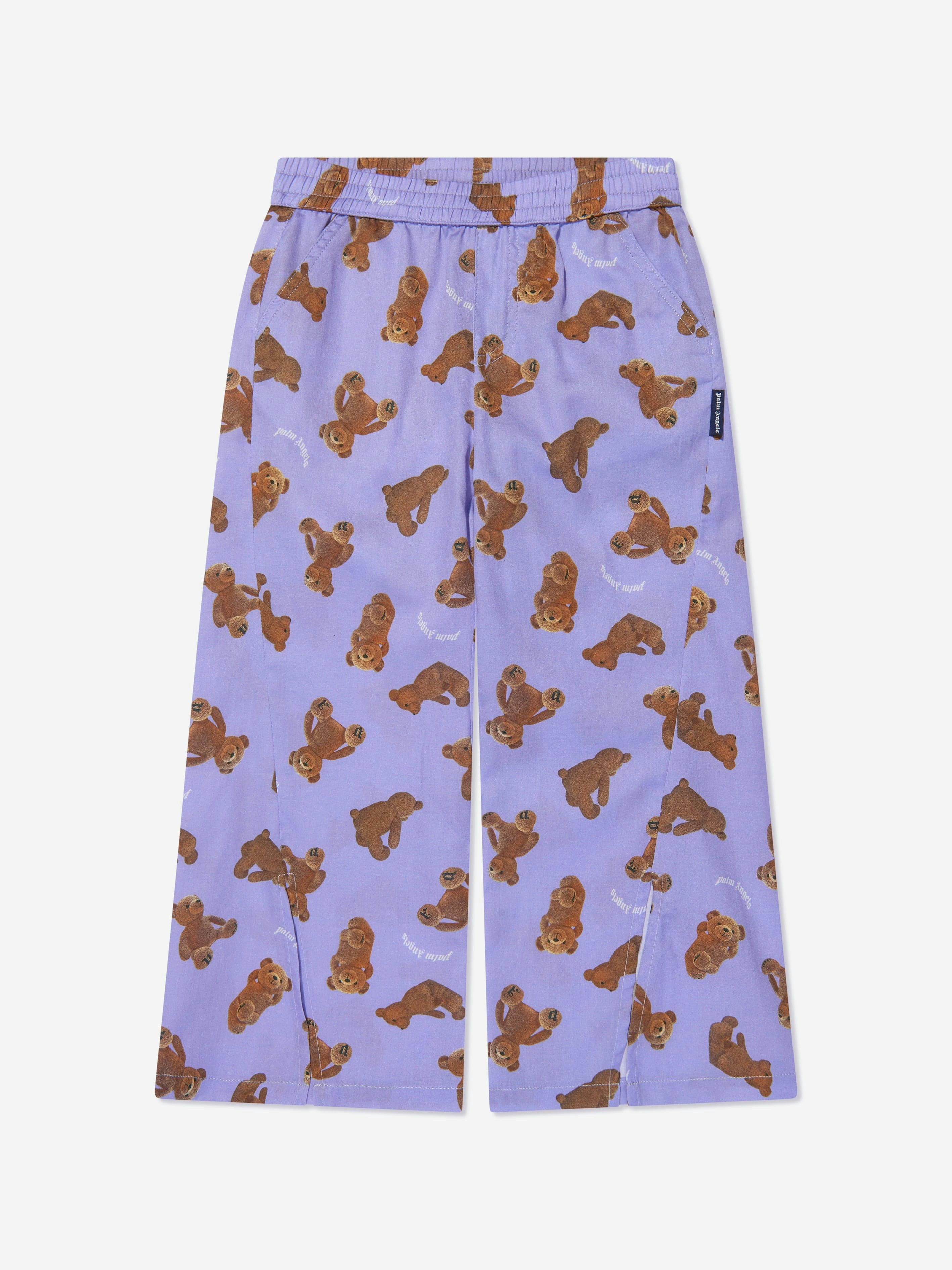 Palm Angels Girls Lilac/Purple Aop Pa Bears Trousers In - 10 Yrs