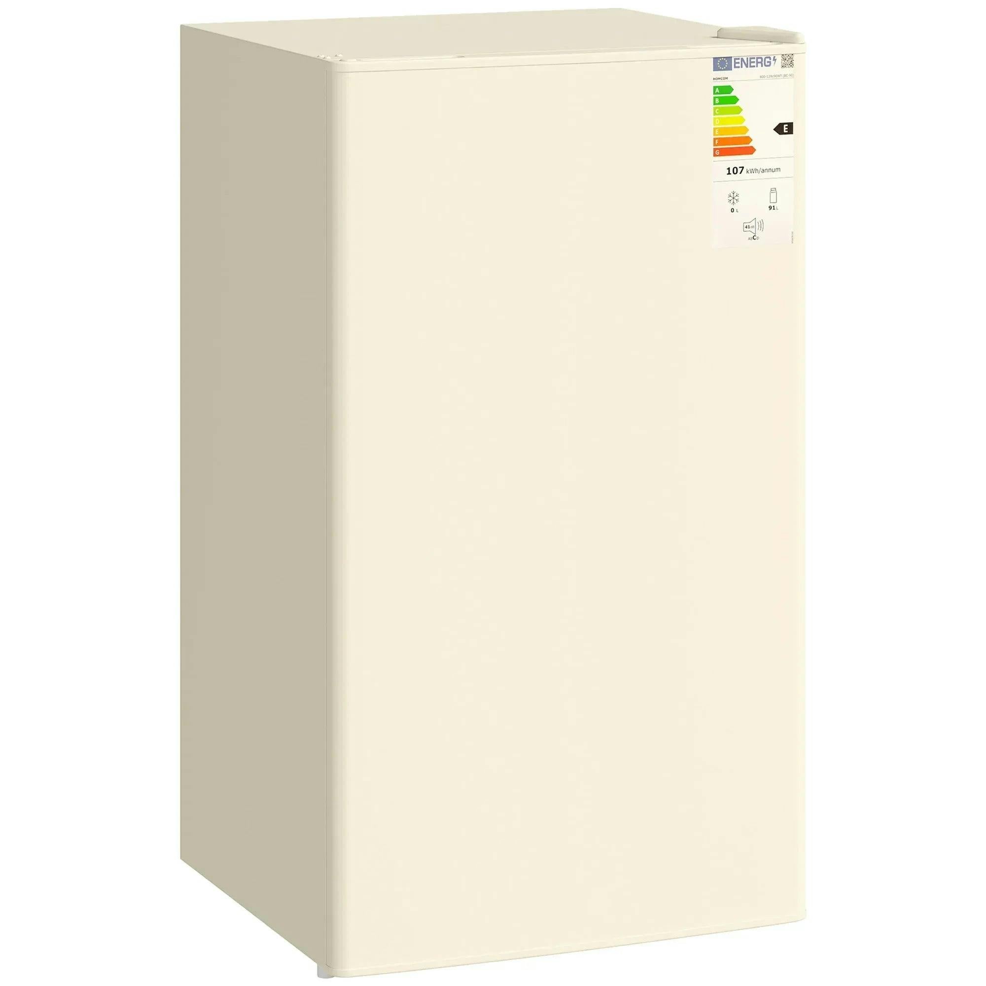 Homcom 91L Freestanding Under Counter Fridge Beige - Image 7