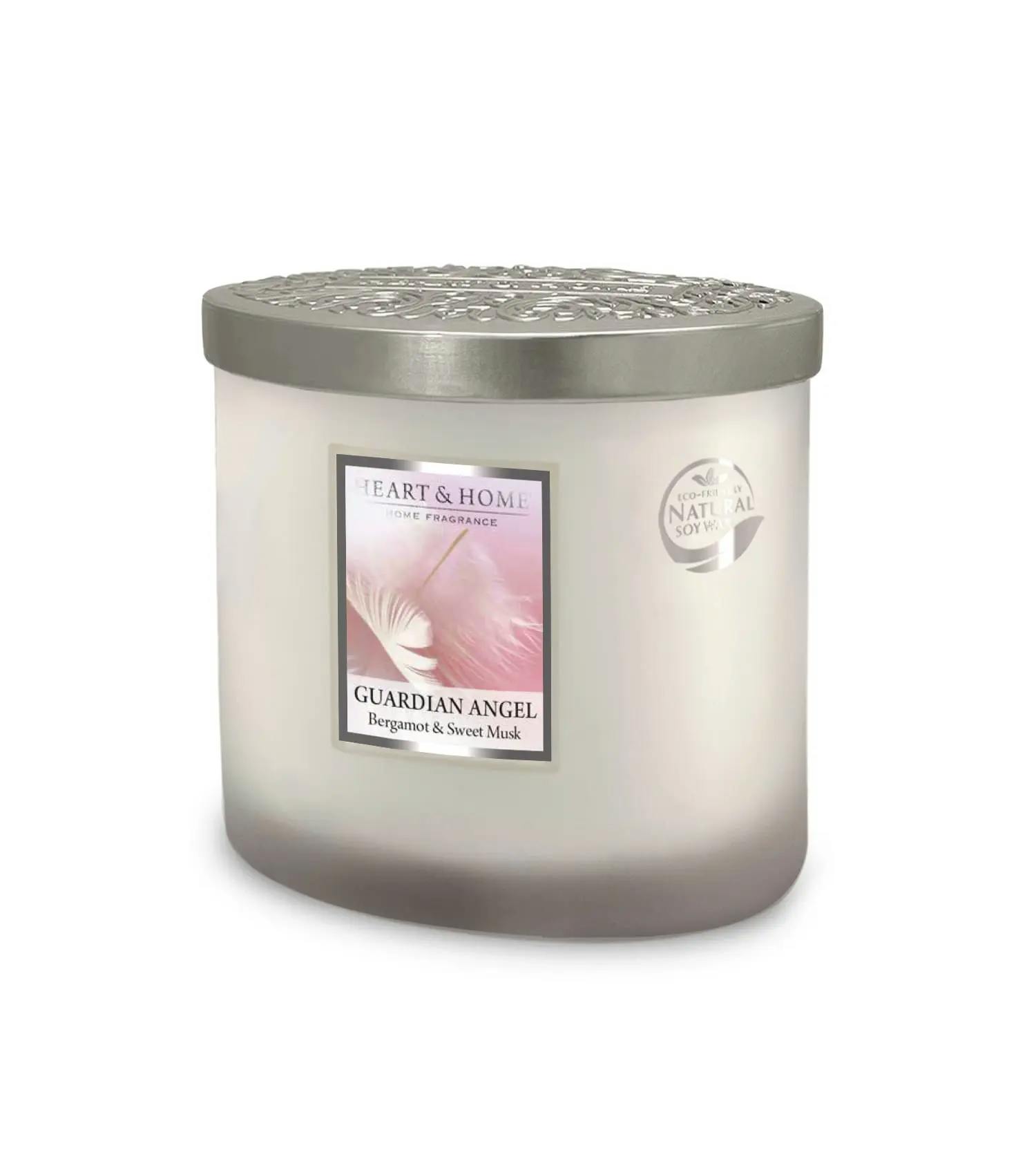 Rackhams White Guardian Angel - 2 Wick Ellipse Candle