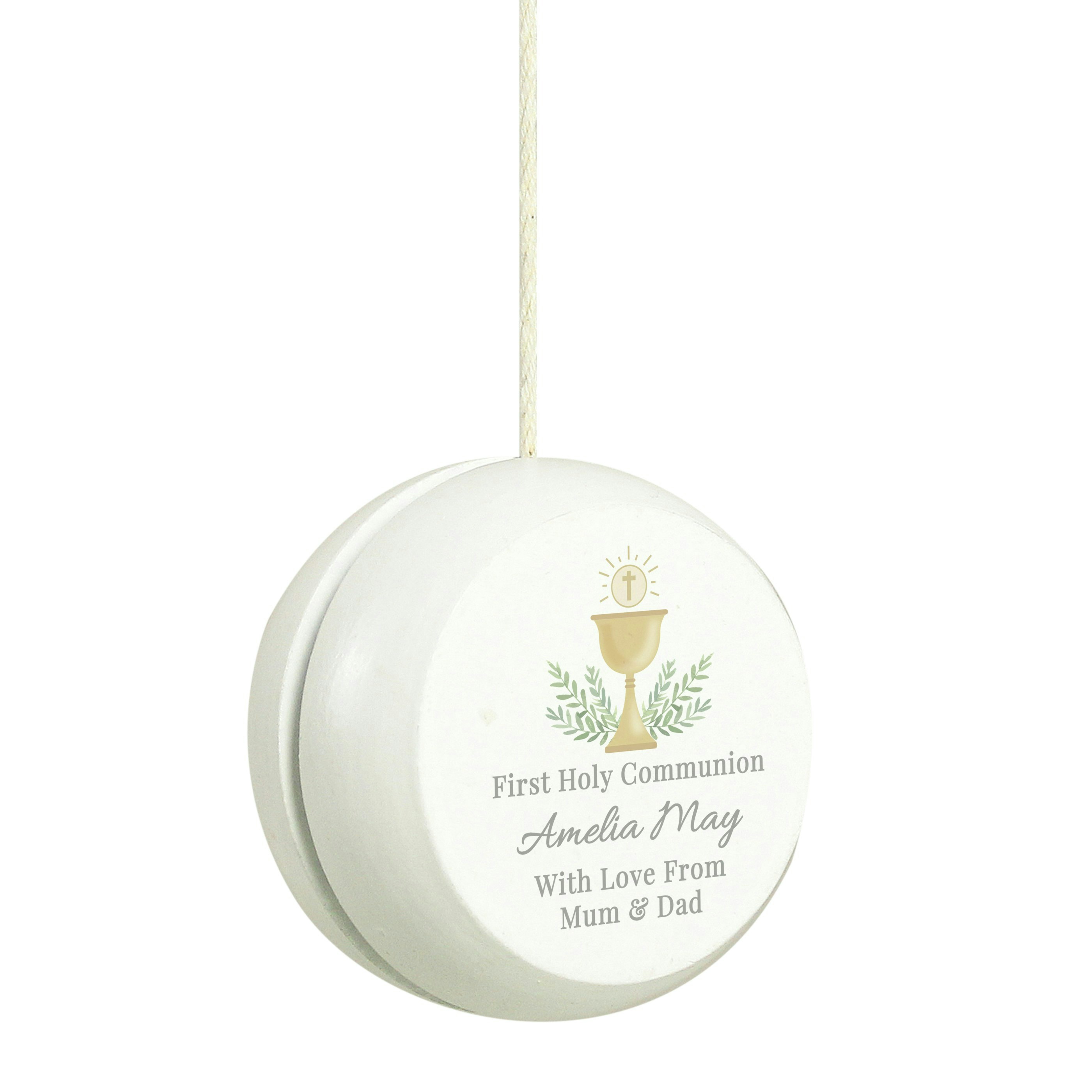 Personalised Memento Company Personalised First Holy Communion Wooden Yoyo