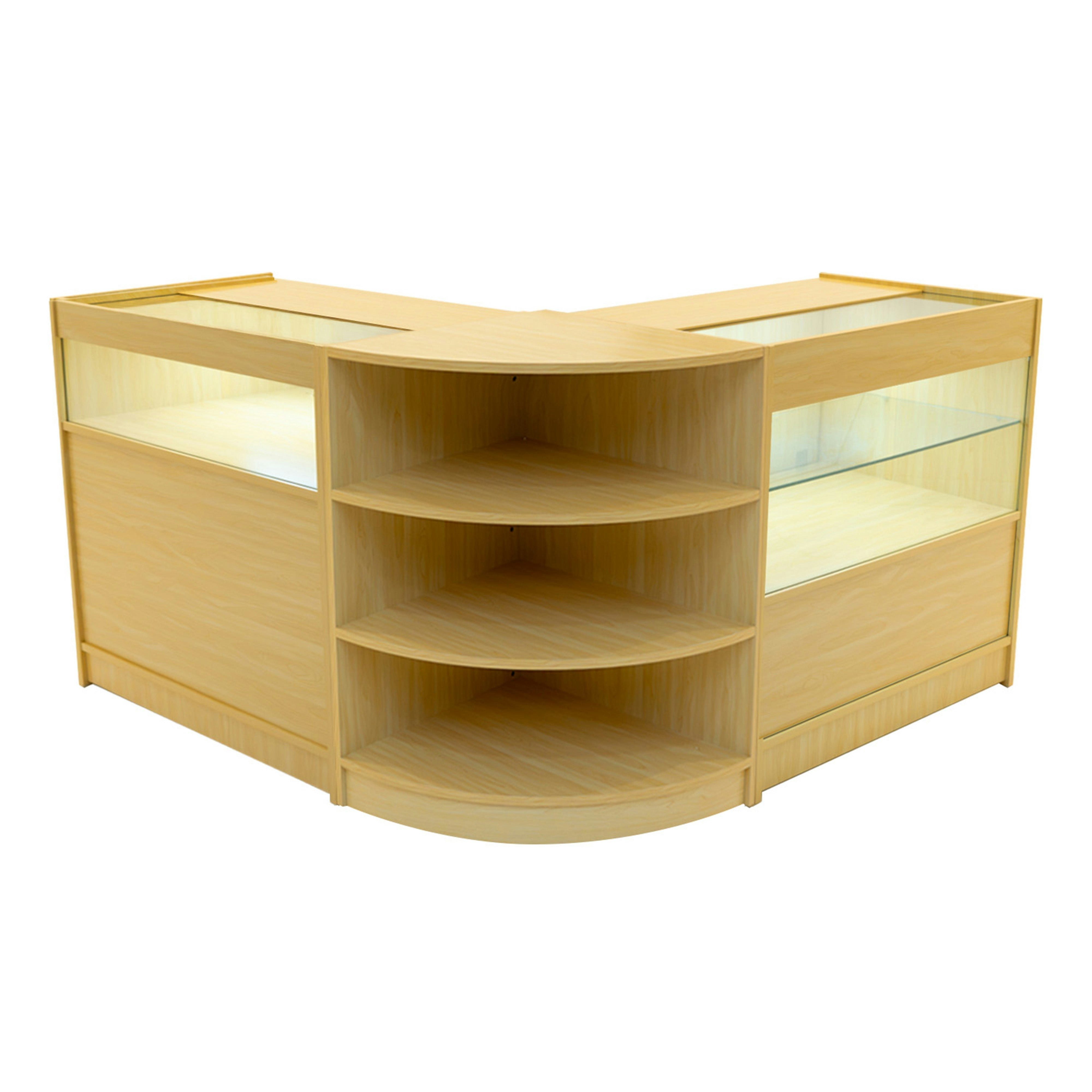 Monstershop White Harmonia Led Shop Counter Set B900, C900 & Lm60 - Maple