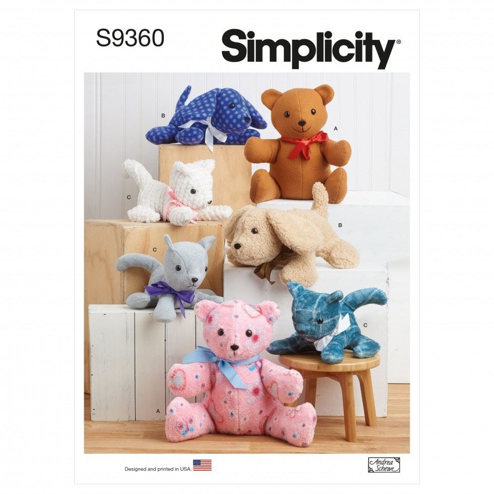Simplicity Sewing Pattern 9360, Toys Os (One Size) - Easy - Os (One Size)