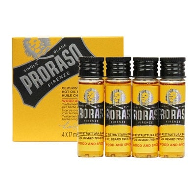 Proraso Italian Hot Oil Beard Treatment Wood And Spice 4 X 17Ml - Image 6