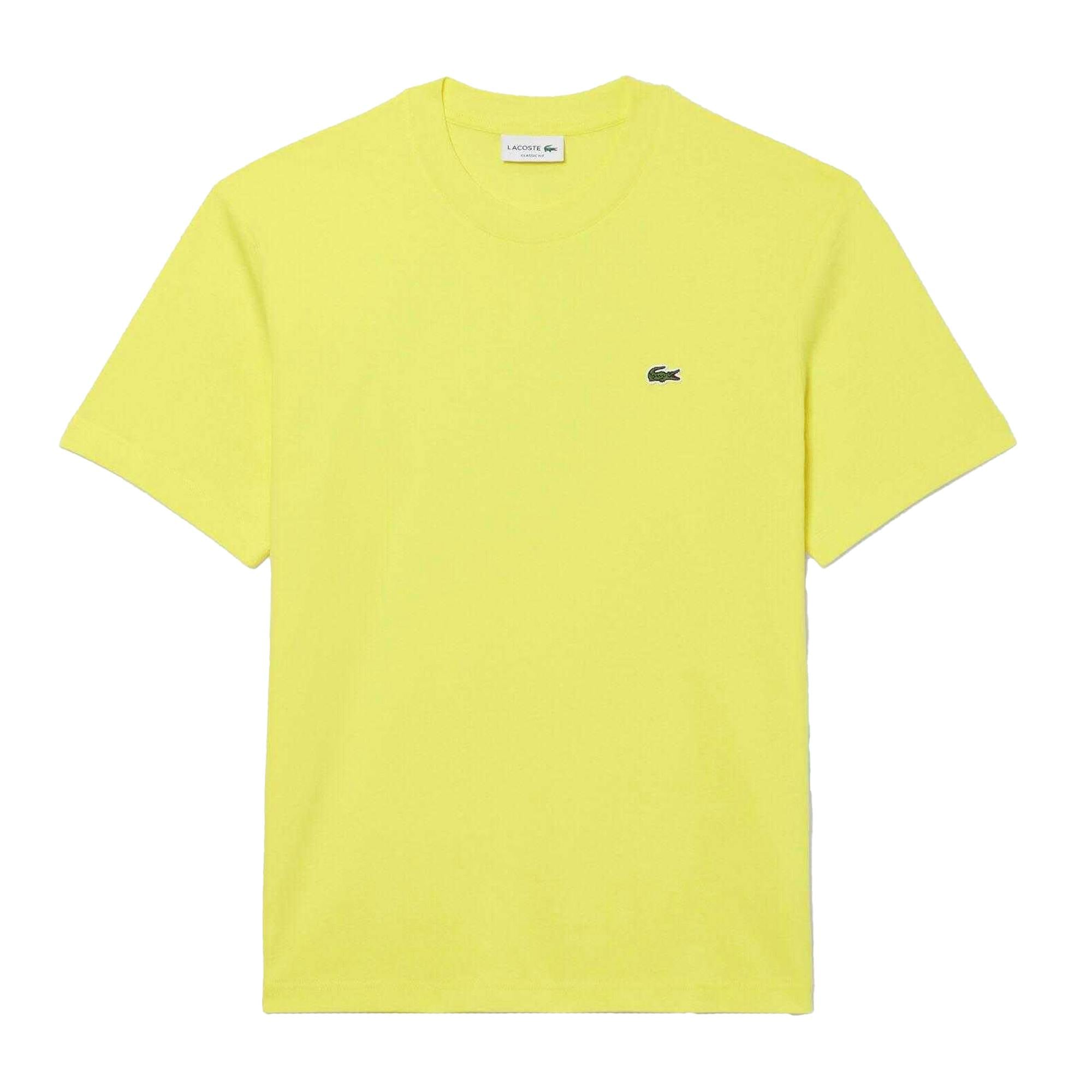 Lacoste Men's Yellow Cotton T-Shirt - M - 100% Cotton