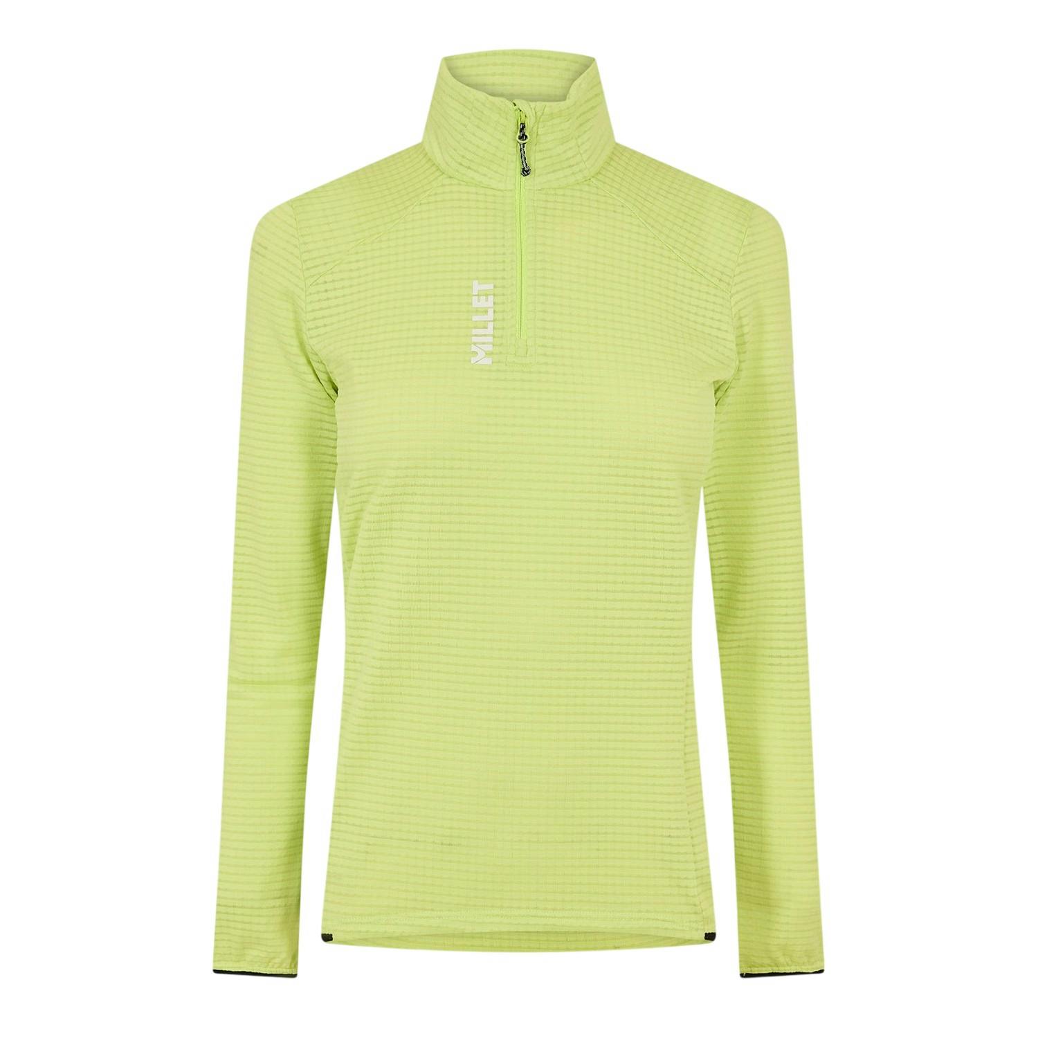 Ingrid Millet Women's Yellow Millet Intense Half Zip Regular Sweatshirt - Lemon - 12 Uk - Lemon - 100% Polyester