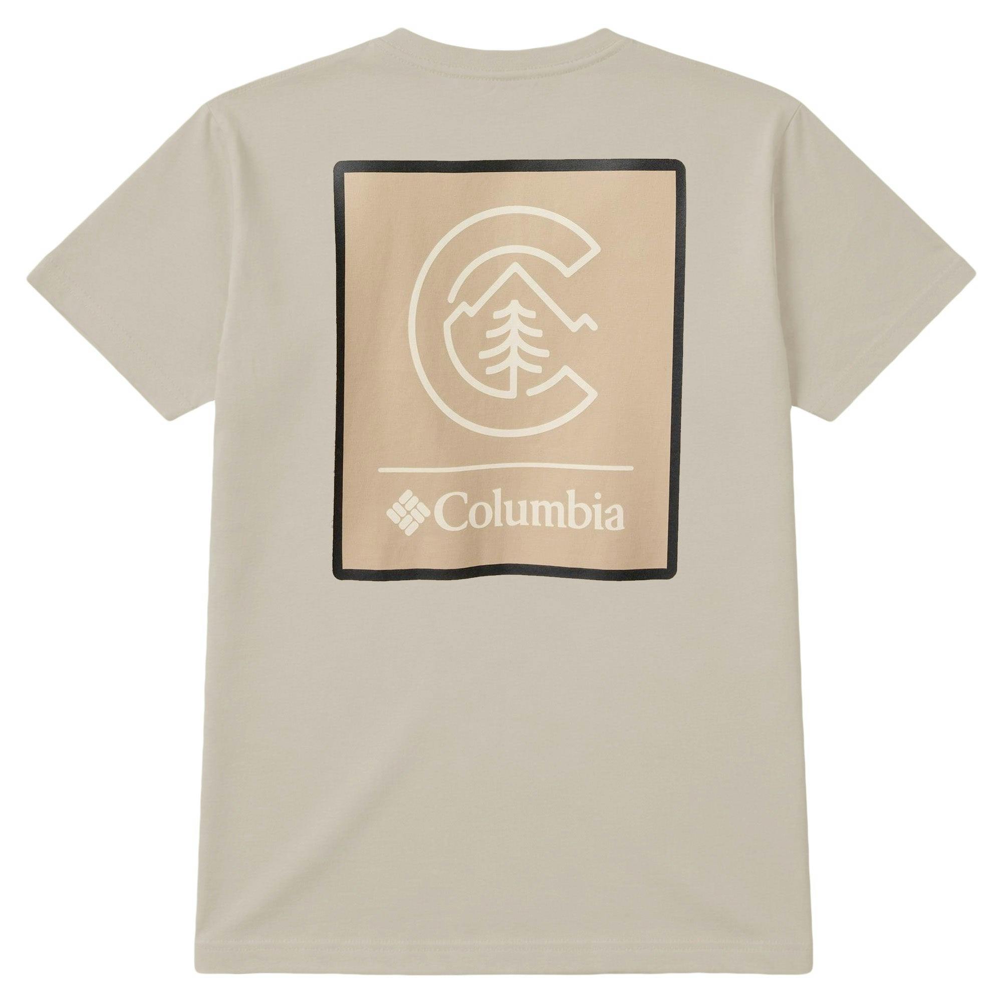 Columbia Dark Csc Back Logo T-Shirt - Stone/Linework - Small