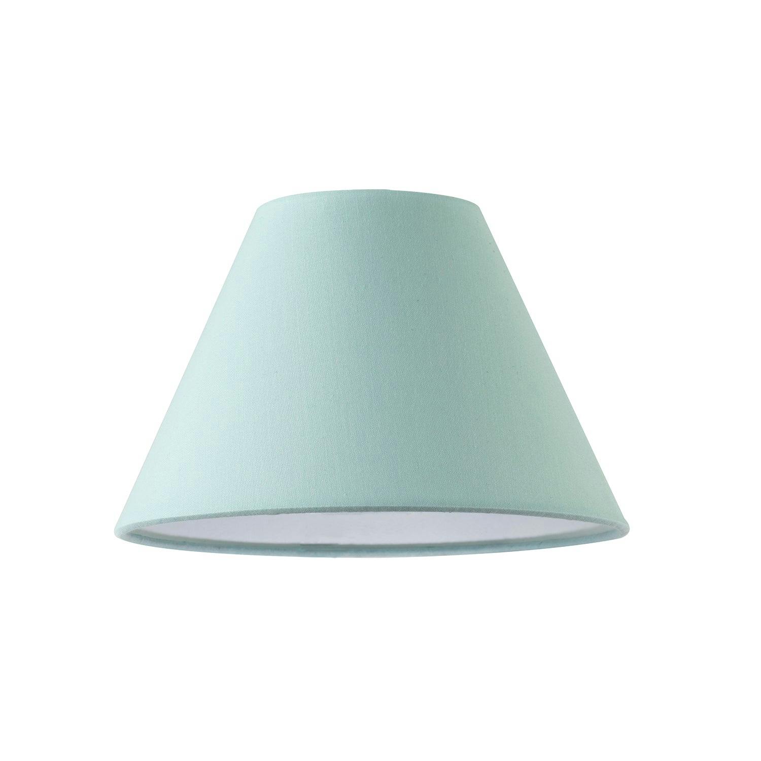Rackhams Blue Traditional 8 Inch Duck Egg Cotton Fabric Coolie Lamp Shade