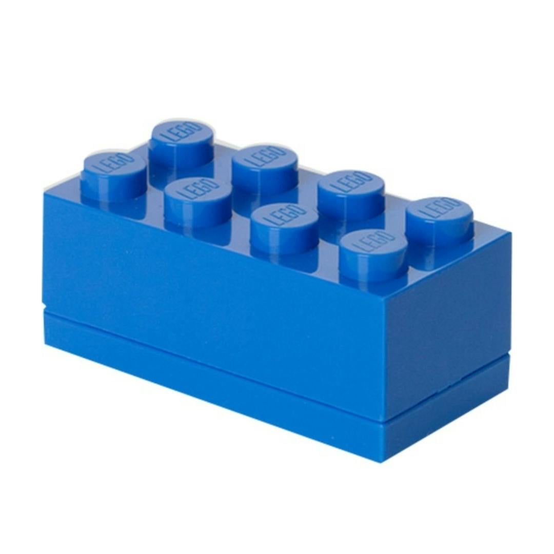 Lego Blue Mini Box 8 Storage Brick - 4.6 X 9.2 X 4.3Cm - Storage Brick