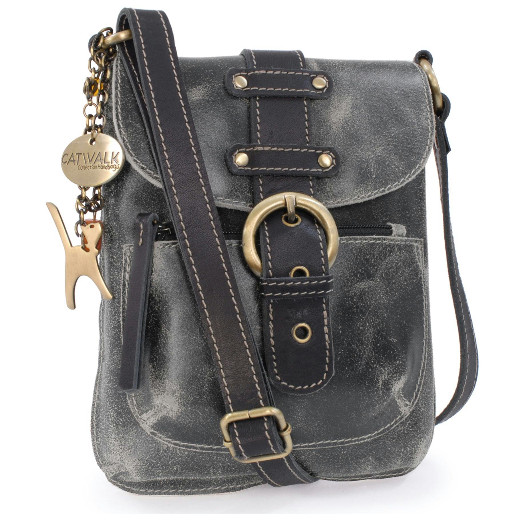 Catwalk Collection Handbags Black Jolene - Crossbody Bag