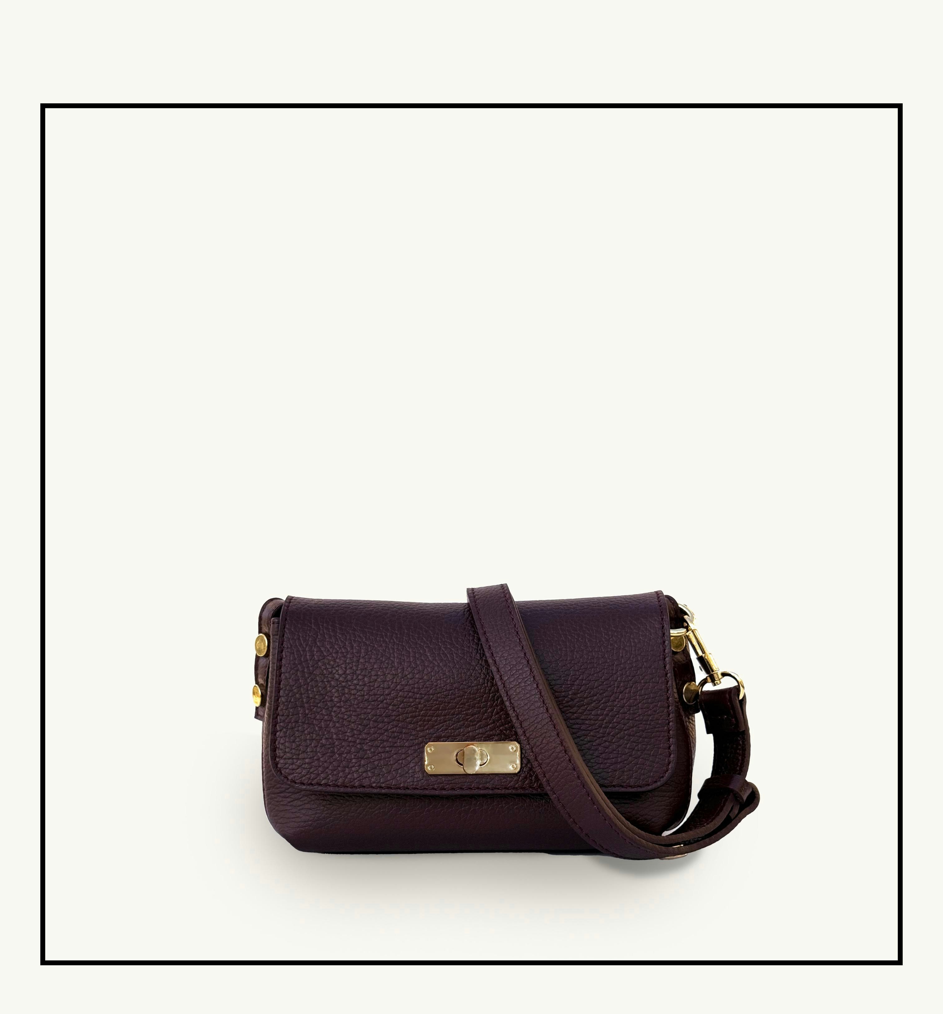 Apatchy London Gold The Maisie Leather Bag - Port - Port