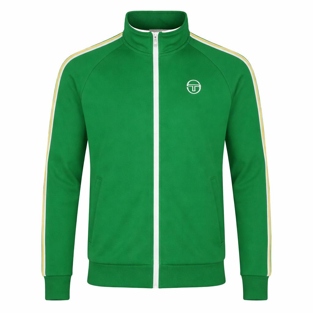 Sergio Tacchini Green/White Franco Track Top Jacket Fern - Xl