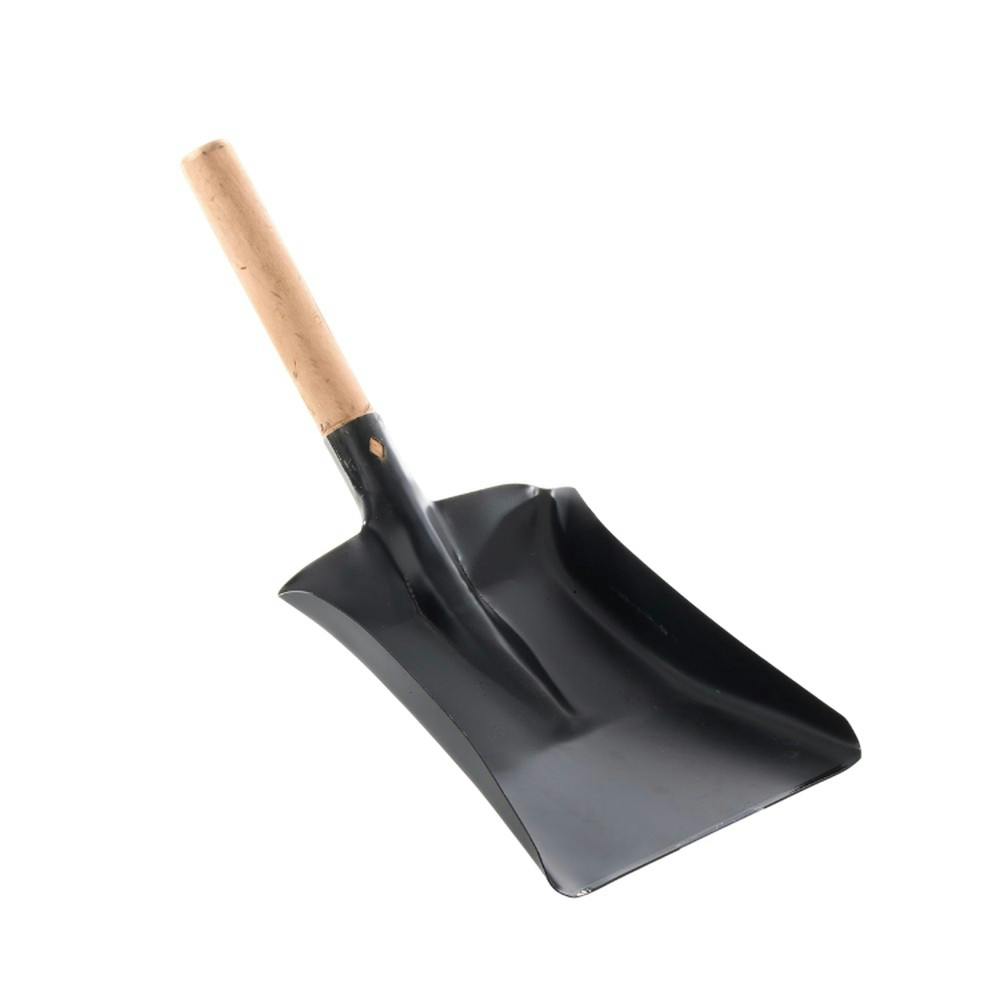 Leecroft Coal Sooty Metal Hand Shovel With Wooden Handle 7'' - One Colour - One Size - One Colour