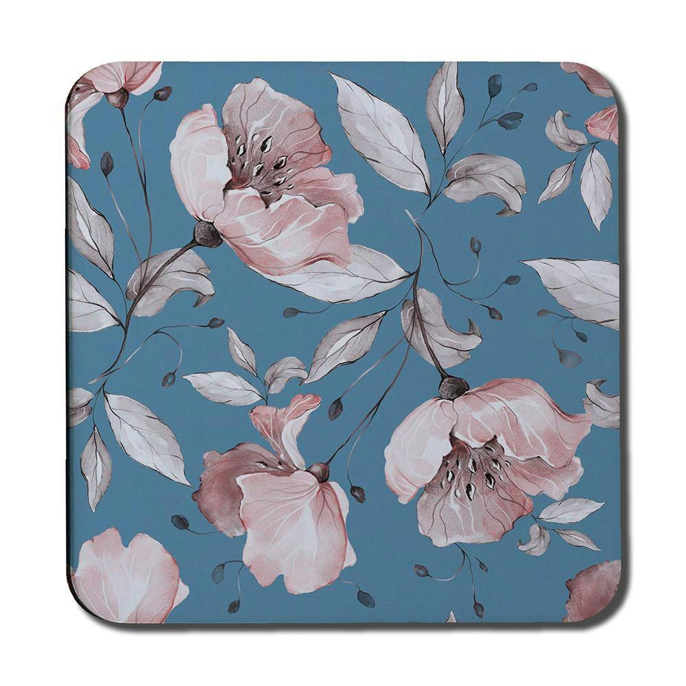 Rackhams Pink/Blue Flowers On (Coaster) Size 6