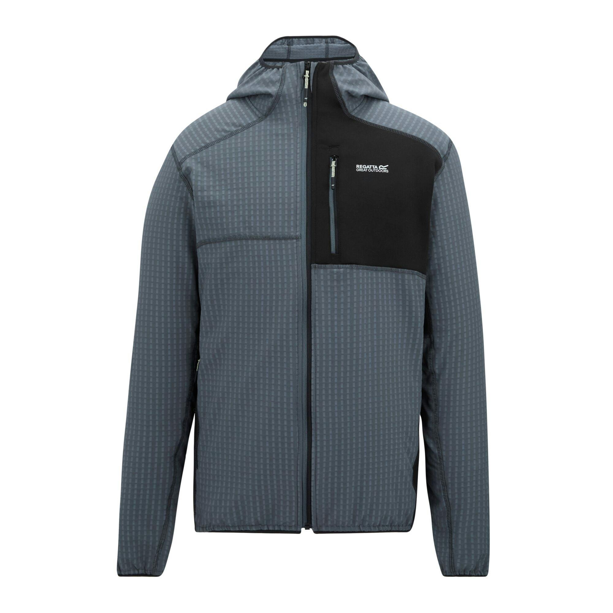 Regatta Men's Grey/Black Alven Full Zip Fleece Jacket - Storm - Xl - Storm - 60% Polyester/30% Recycled Polyester/10% Elastane