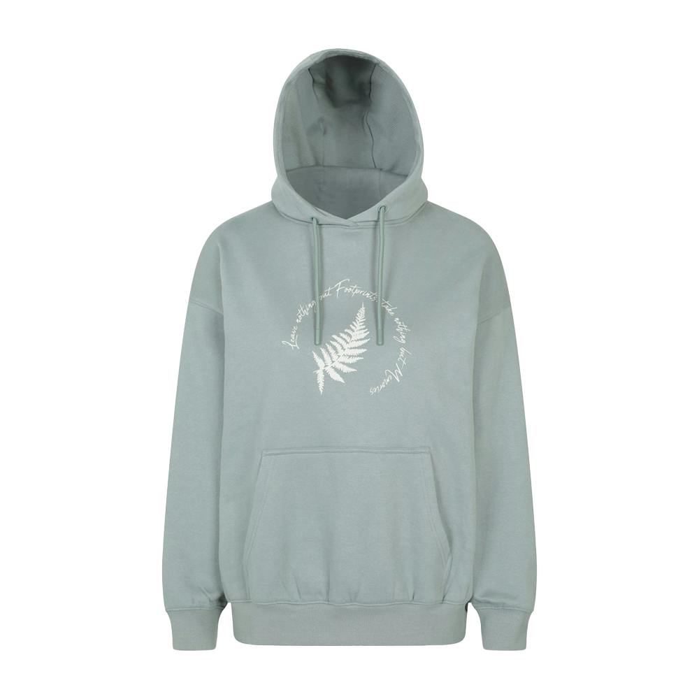 Mountain Warehouse Women's Green Fern Slogan Relaxed Fit Hoodie - Khaki - Khaki - 16 Uk - 60% Cotton/40% Polyester