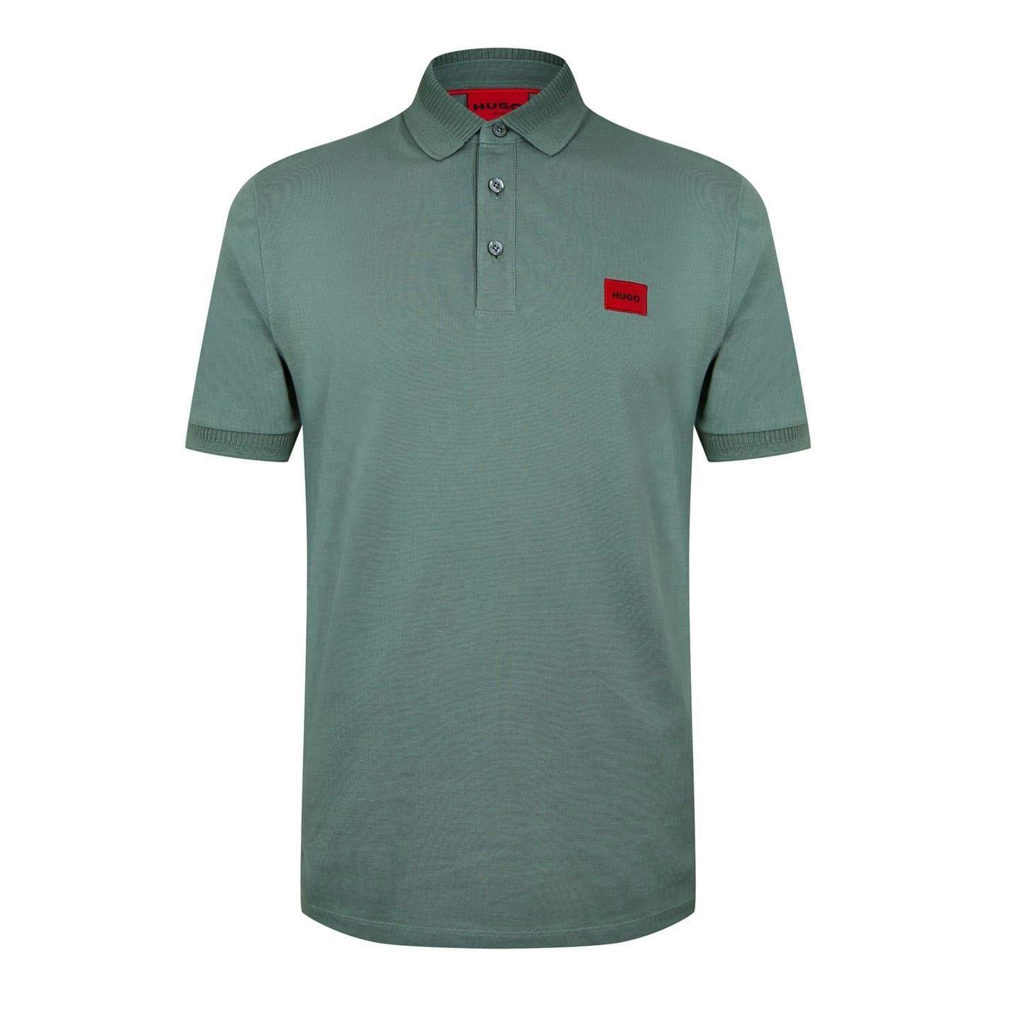 Hugo Men's Green Deruso Polo Shirt - M - 100% Cotton