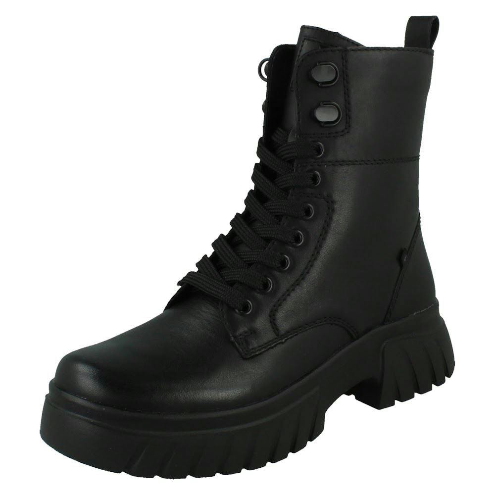 Rieker Women's Black Combat Boots W1870 - Uk 4