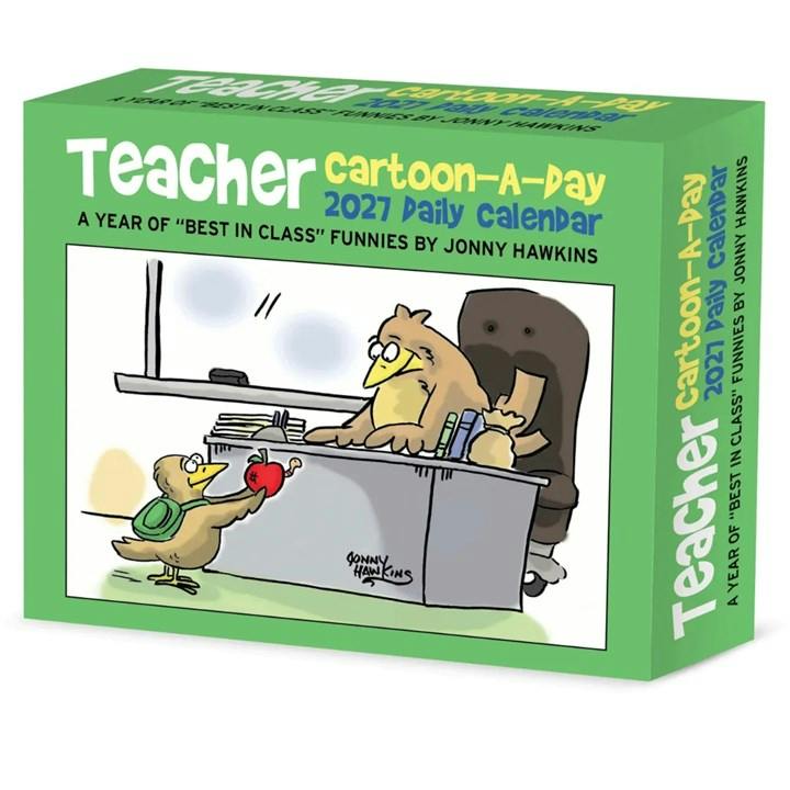 Teacher Cartoon A Day Desk Calendar 2027 - Image 3