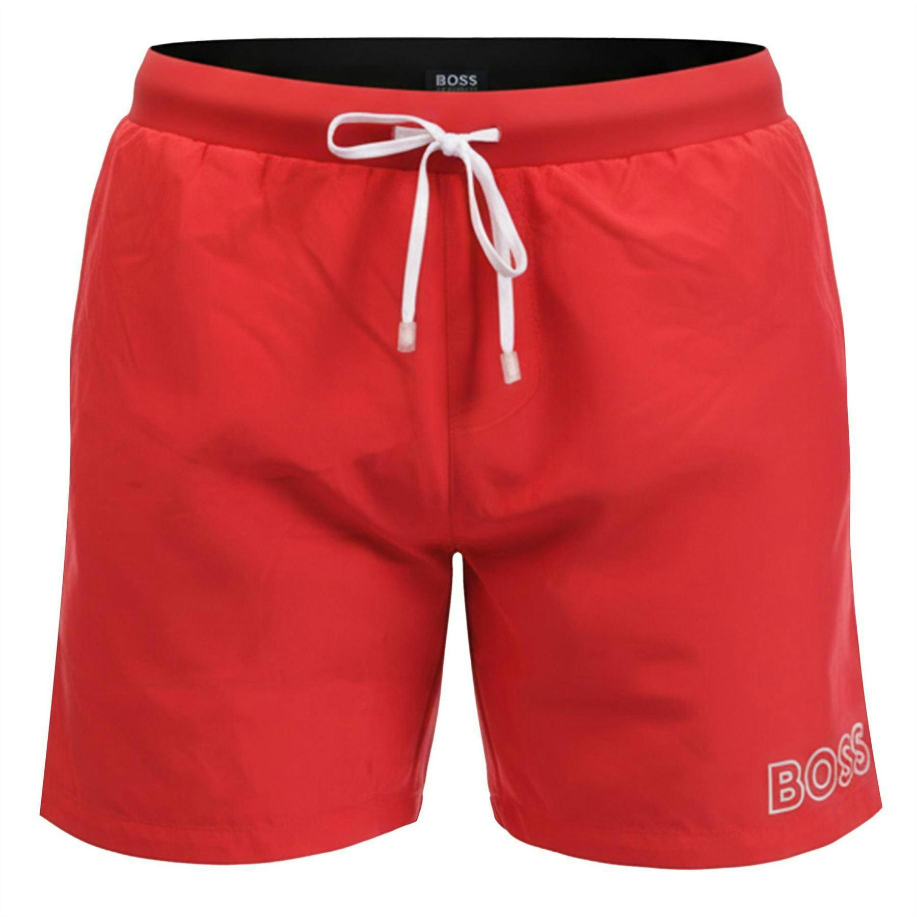 Boss Men's Red Starfish Swim Shorts - S - 100% Polyester