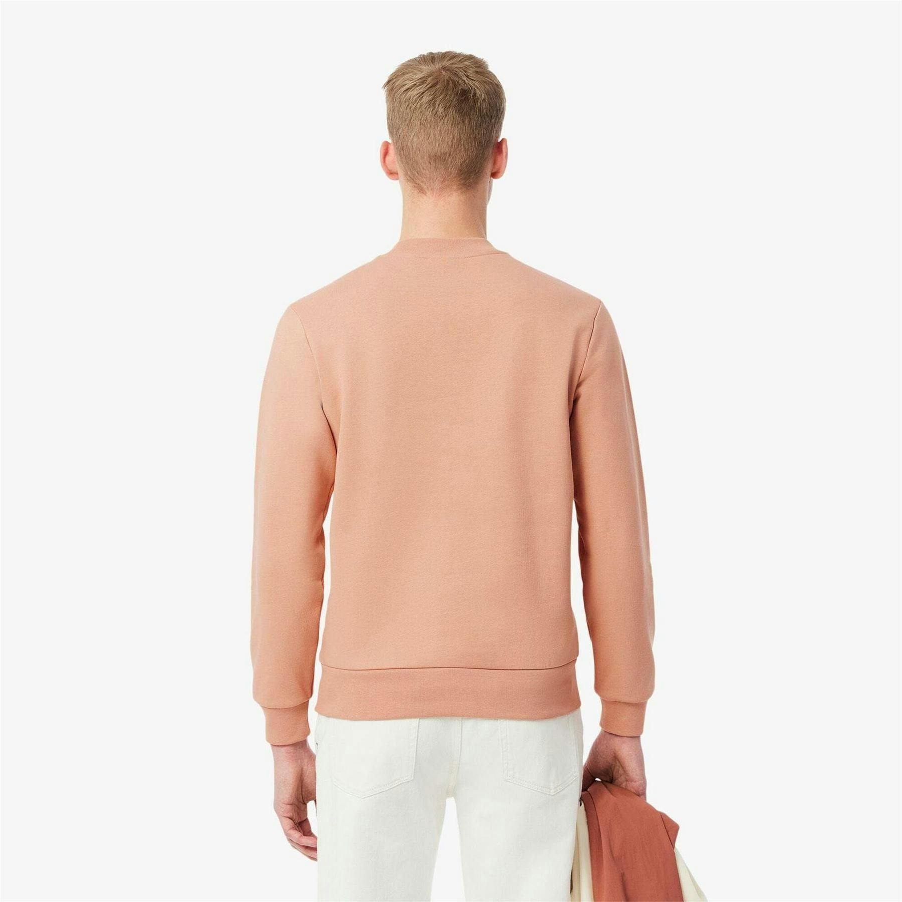 Lacoste Men's Orange Embroidered Logo Sweatshirt - Xs - 84% Cotton/16% Polyester