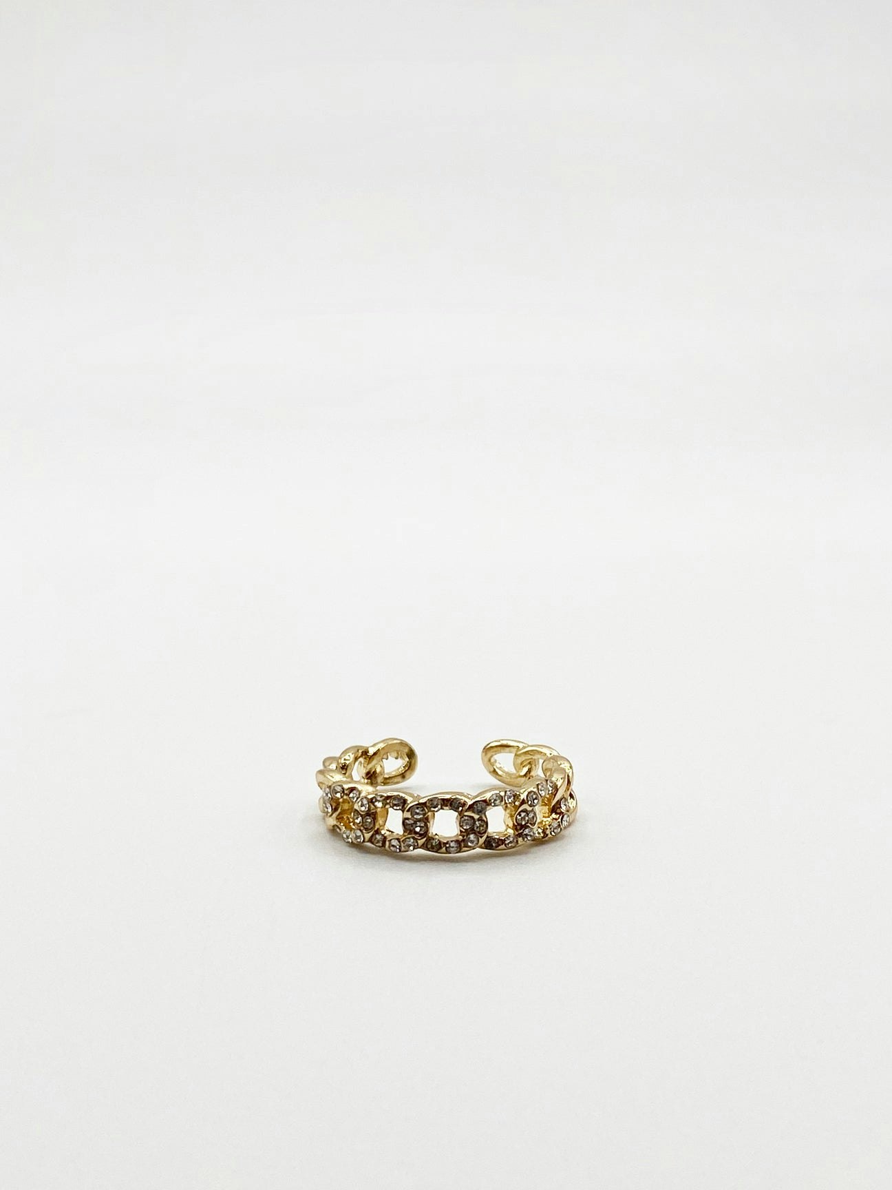 Svnx Gold/Silver Chain Ring In Colour With Gemstones - M-L