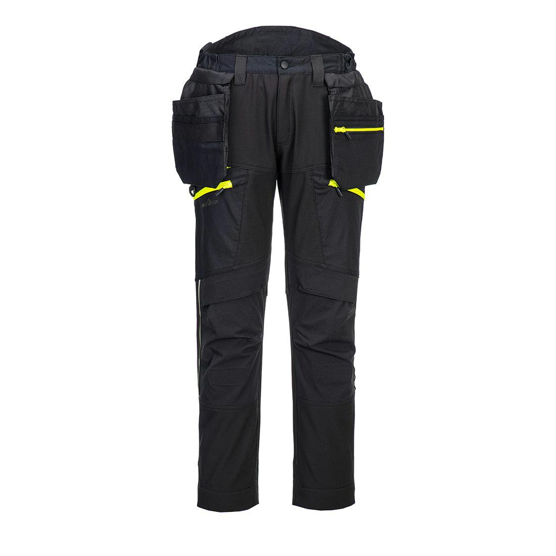 Portwest DX4 Detachable Holster Pocket Softshell Trousers Black 38" 31" - Image 3