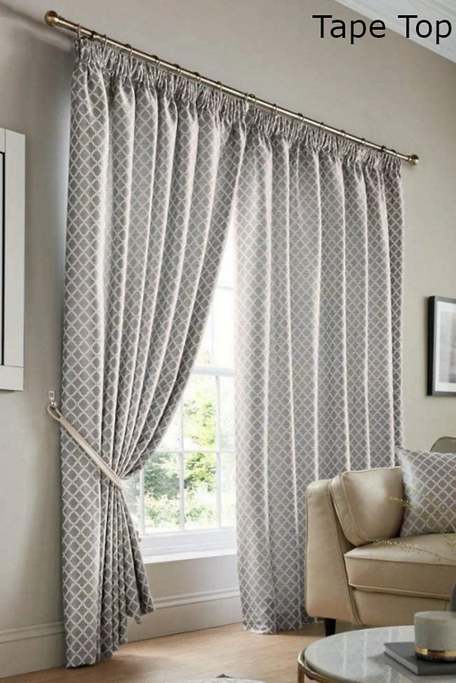 Rackhams White Cotswold Fully Lined Ready Made Pencil Pleat Taped Top Curtains - Teal - 66 X 54"