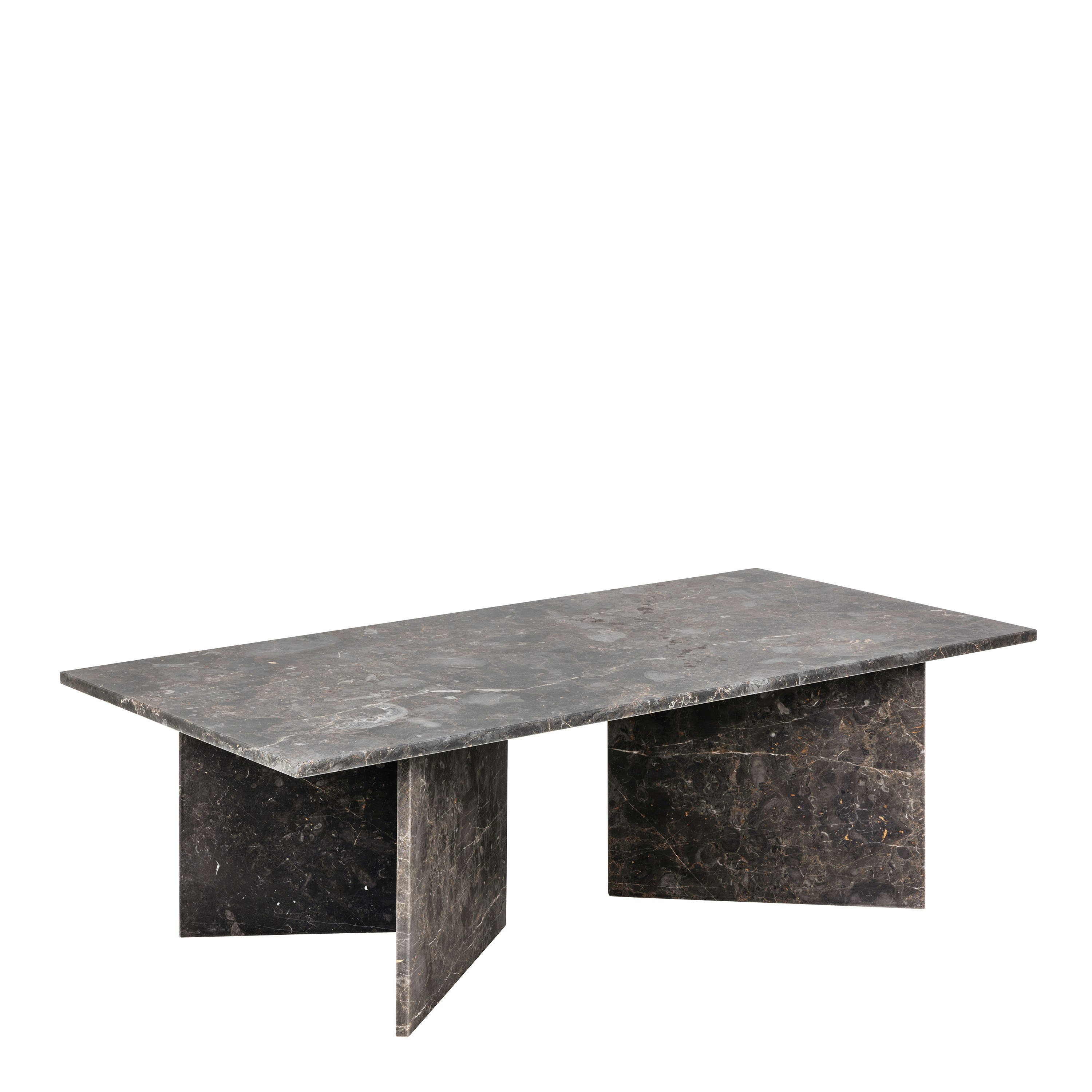 Rackhams Grey Vega Rectangular Coffee Table With Marron Marble Top 140Cm - 1 - Marron Marble