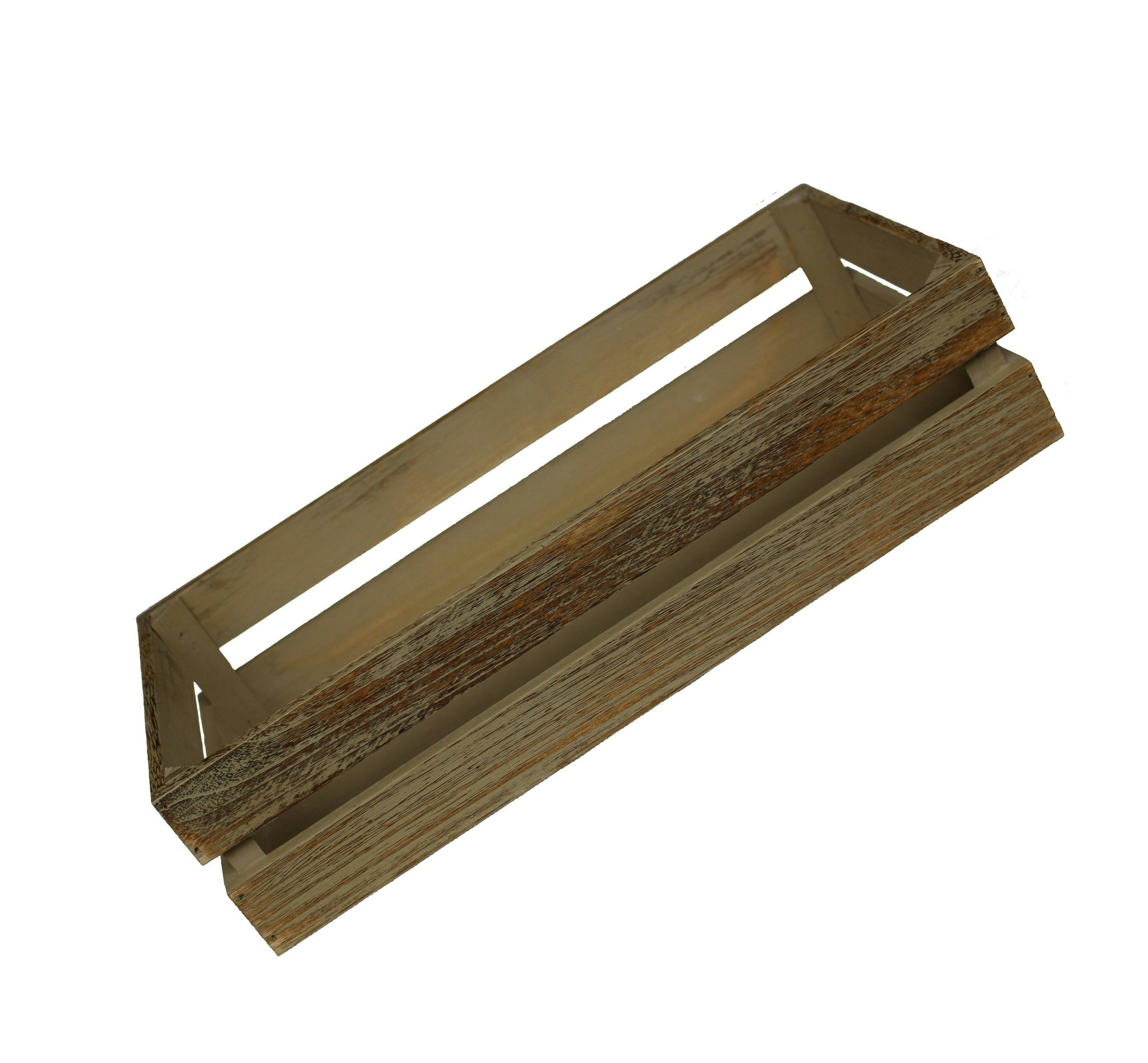 Red Hamper Oak Effect Wooden Packing Crate - Small