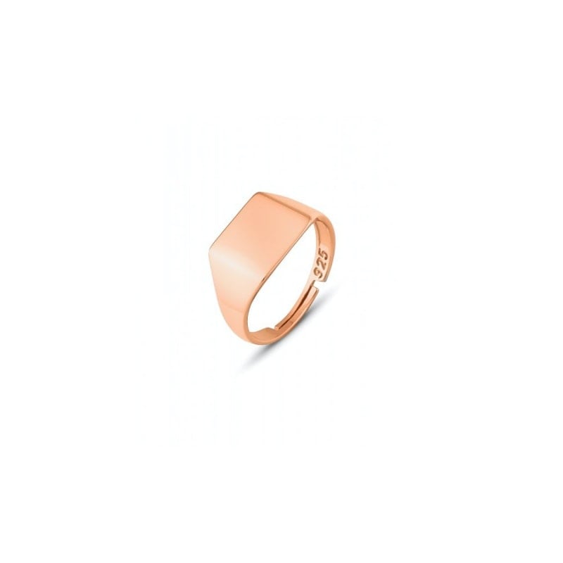 Spero London Silver Signature Rectangular Sterling Signet Ring - Image 2