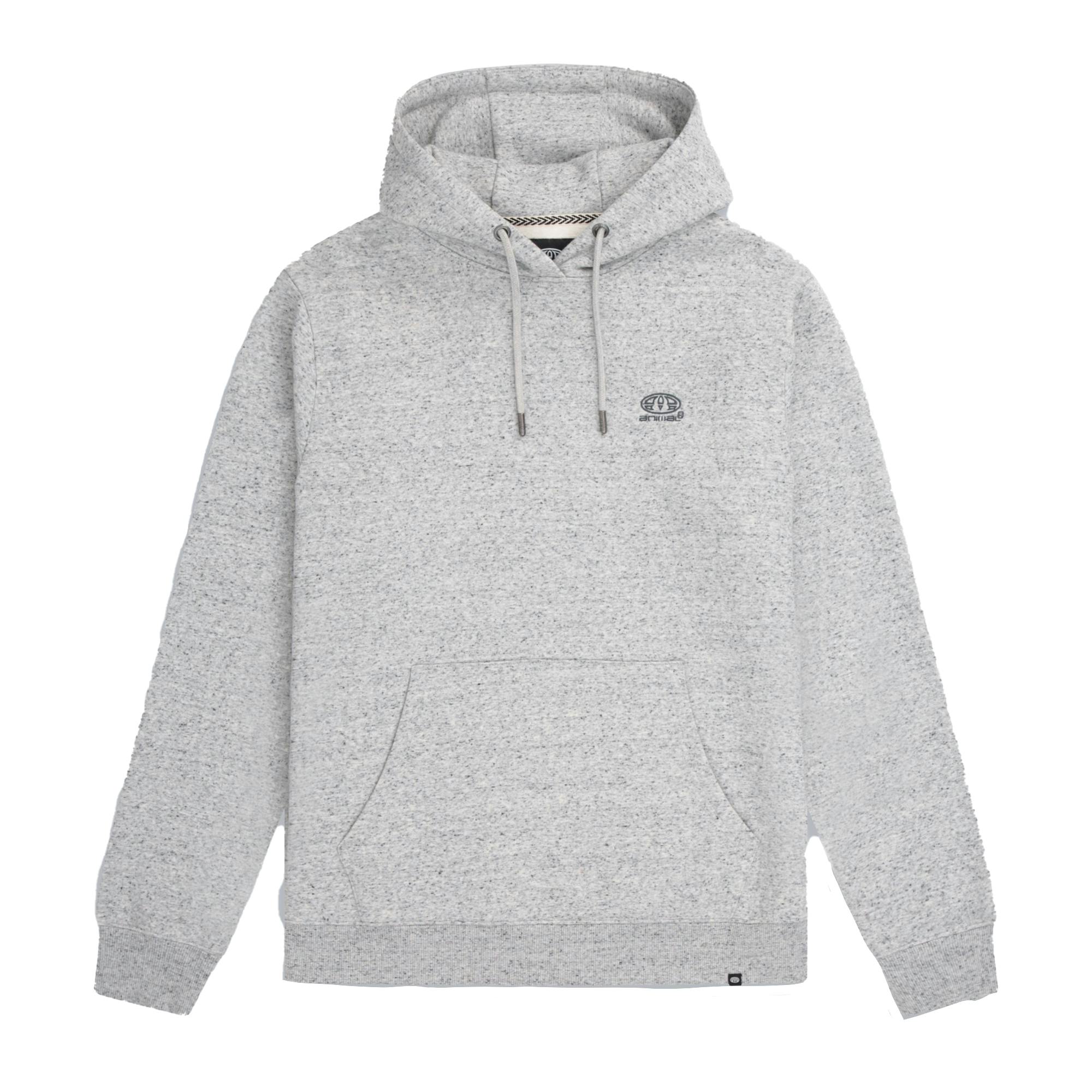 Animal Men's Grey Nick Organic Heavyweight Hoodie - Xs - 70% Organic Cotton/30% Recycled Polyester
