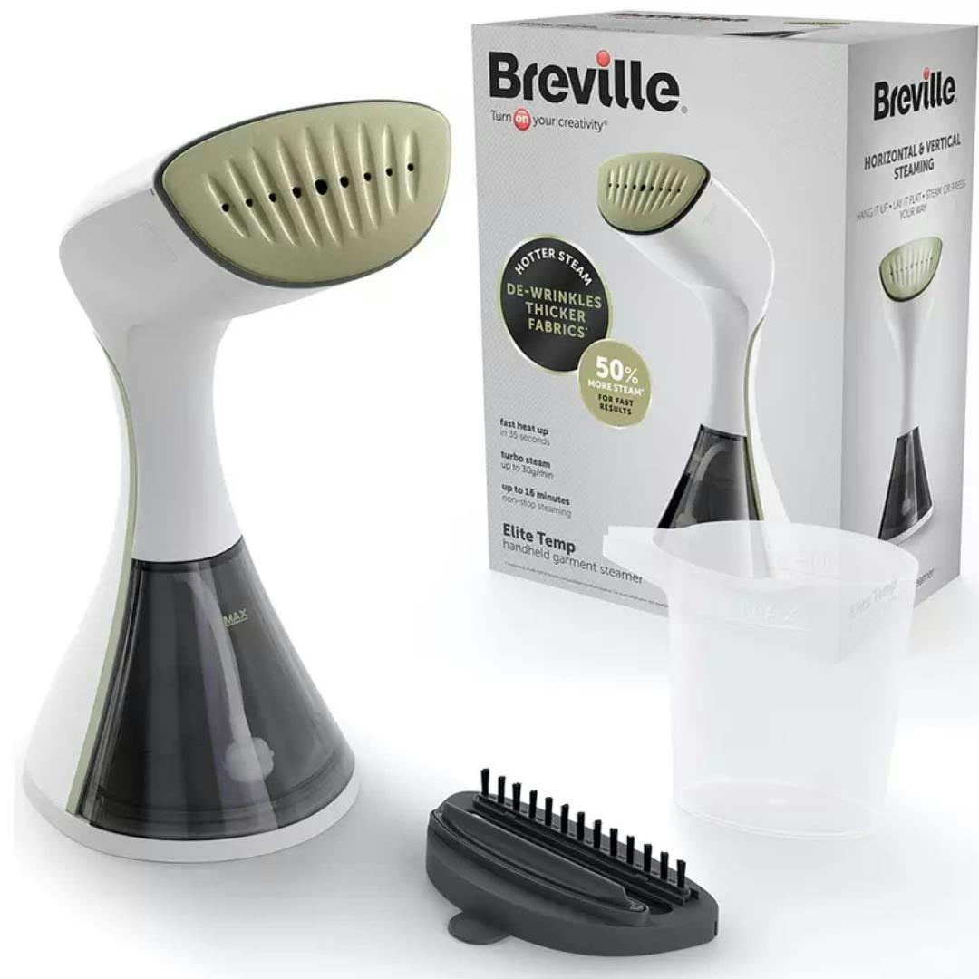 Breville White/Gold Elitetemp 1500W Handheld Garment Steamer - 1 - Garment Steamer