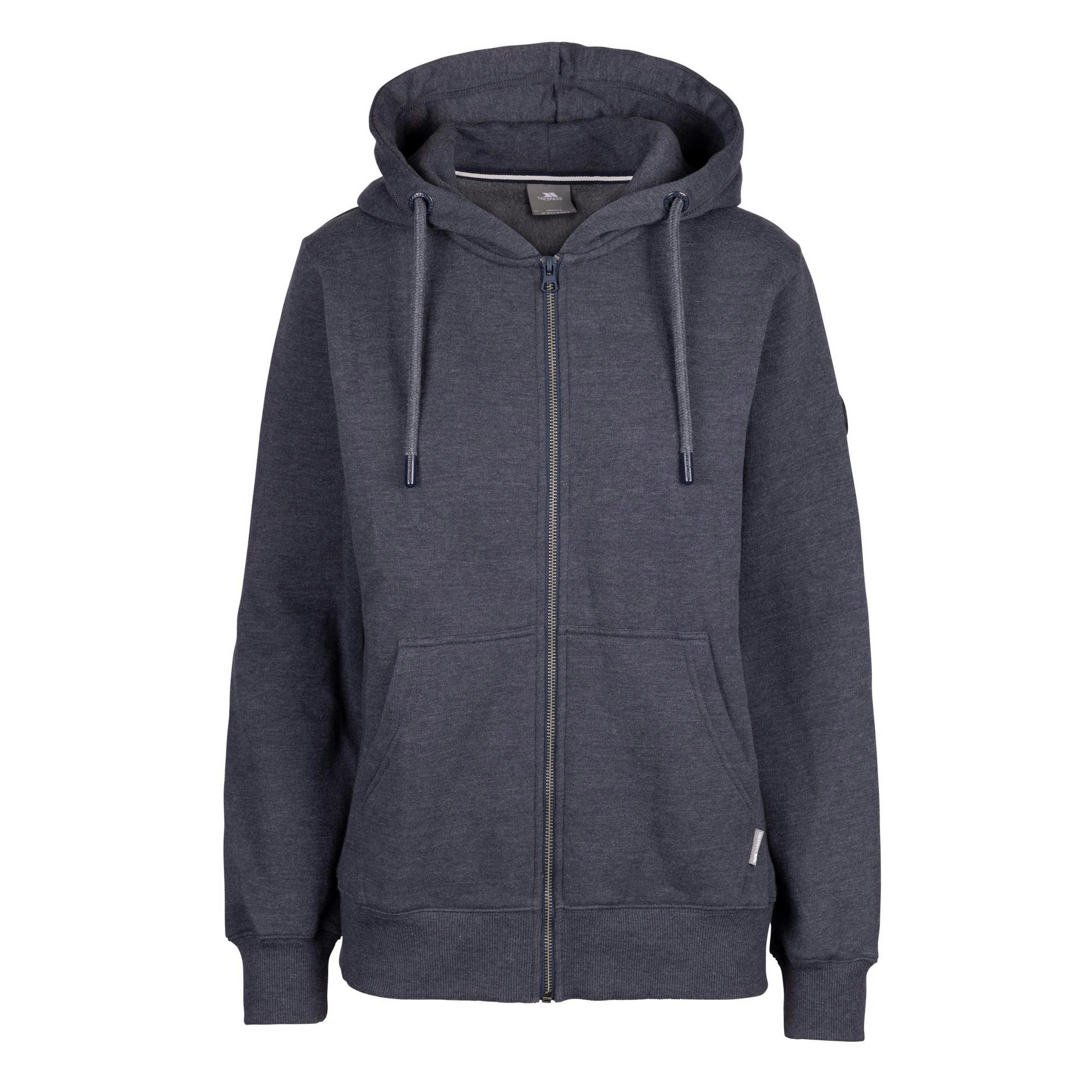 Trespass Women's Erie Marl Hoodie - Navy - Navy - S - 60% Cotton/40% Polyester