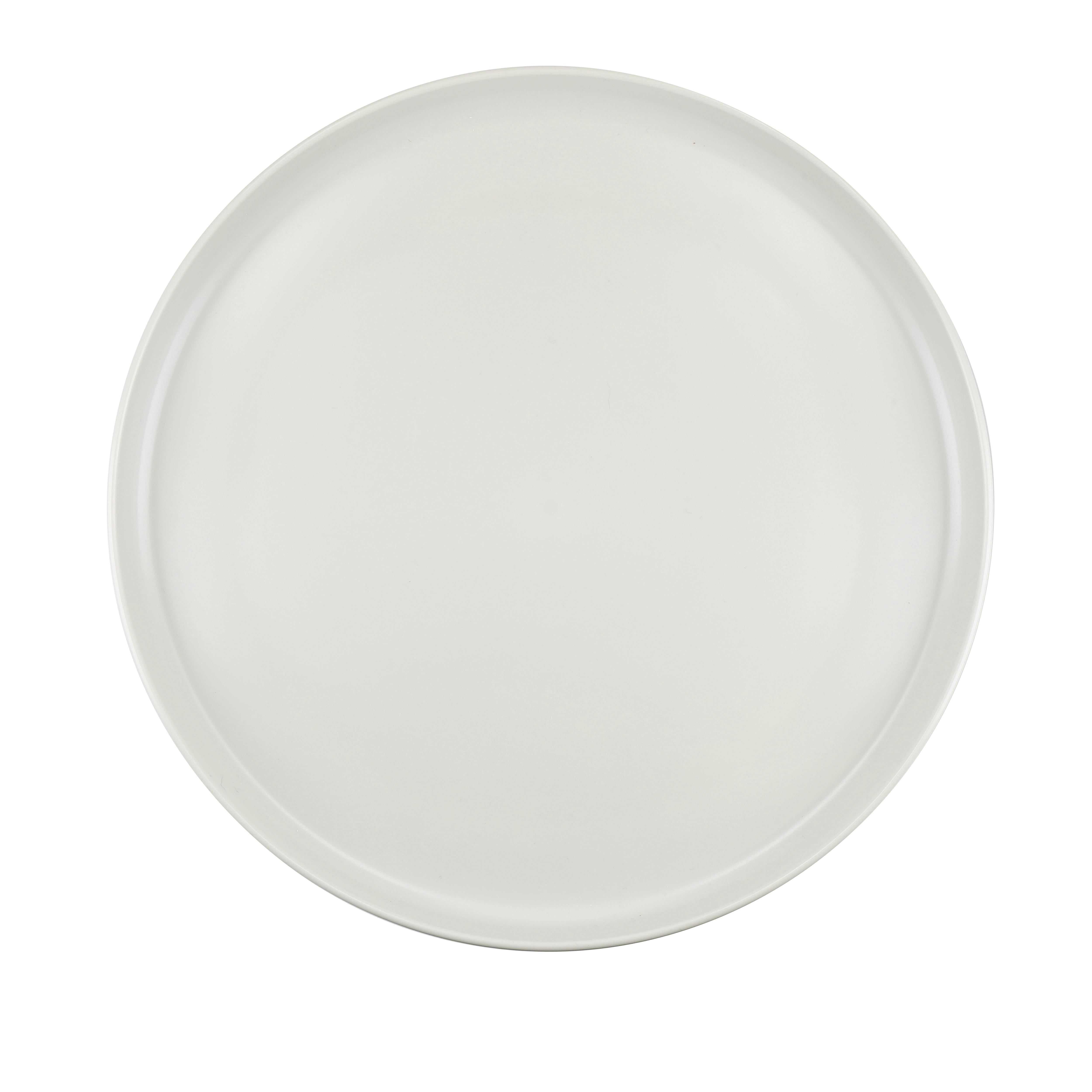 Rackhams Grey Summer Set Of 4 Recycled Plastic 25Cm Lipped Dinner Plates - Plastic - Plate