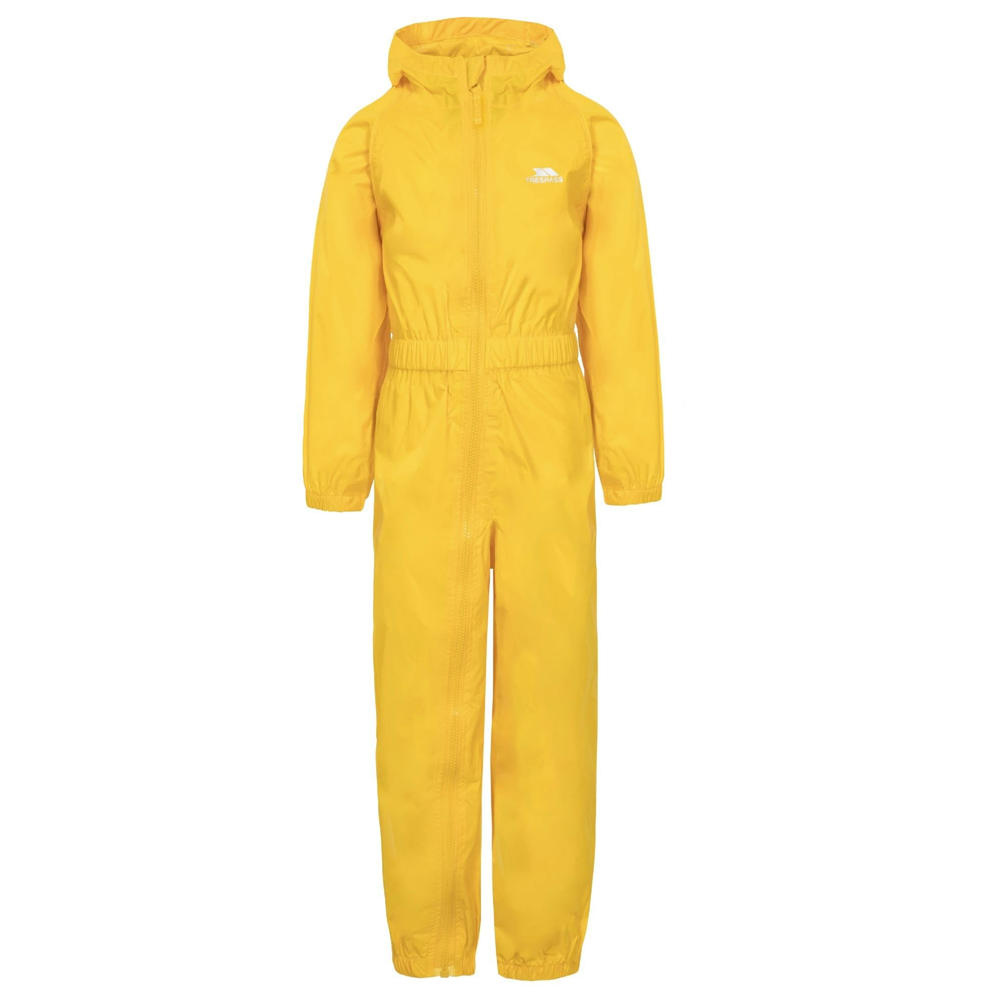 Trespass Babies Button Rain Suit - Sunshine - 6-12 Months - Sunshine - 100% Polyamide