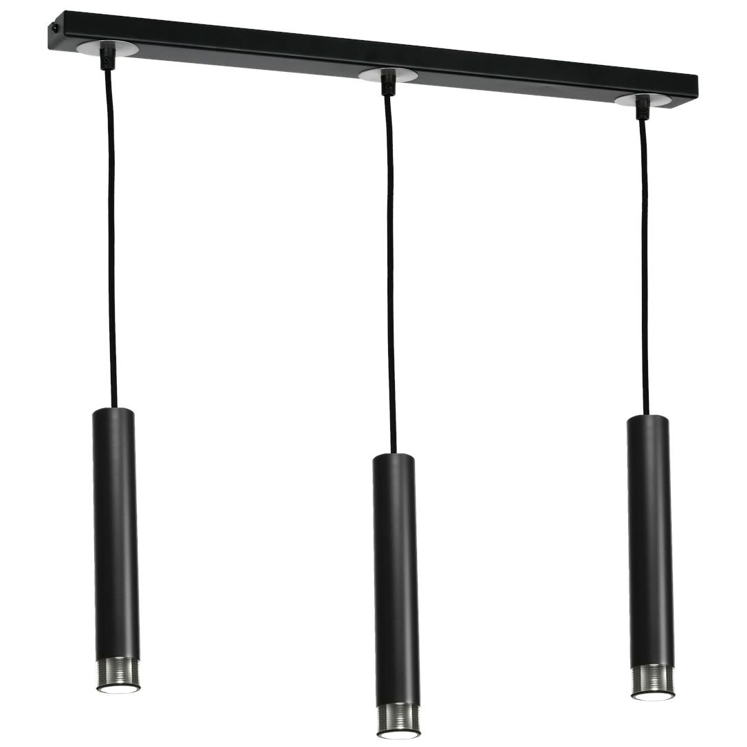 Rackhams Black Dani Pendant Lamp Hand Made And Chrome