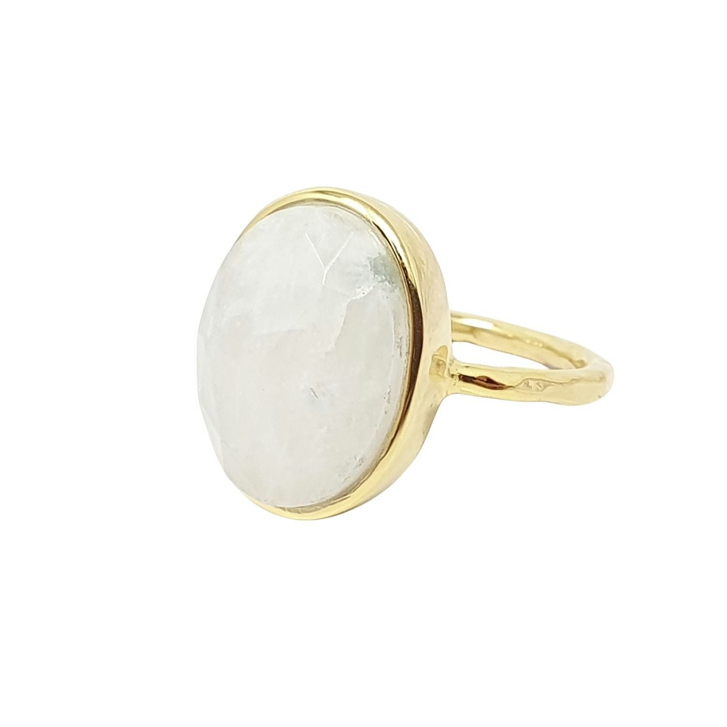 Harfi Statement Rainbow Moonstone June Birthstone Ring - Large - P (Uk)/ 56.3Mm Circumference/ 7.5 (Us)