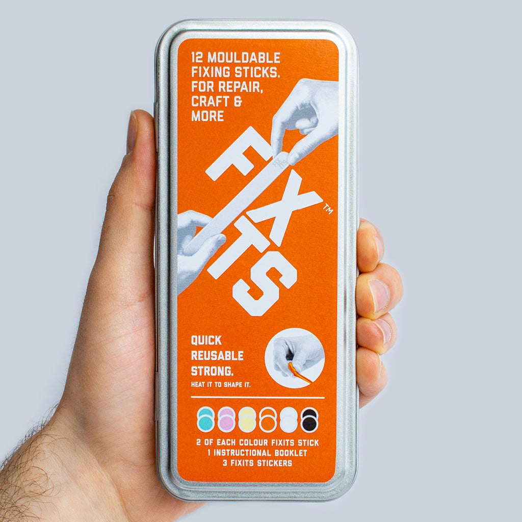 Fixits Gift Tin 12 Mouldable Fixing Sticks For Repair & Craft - 12 Reusable Sticks