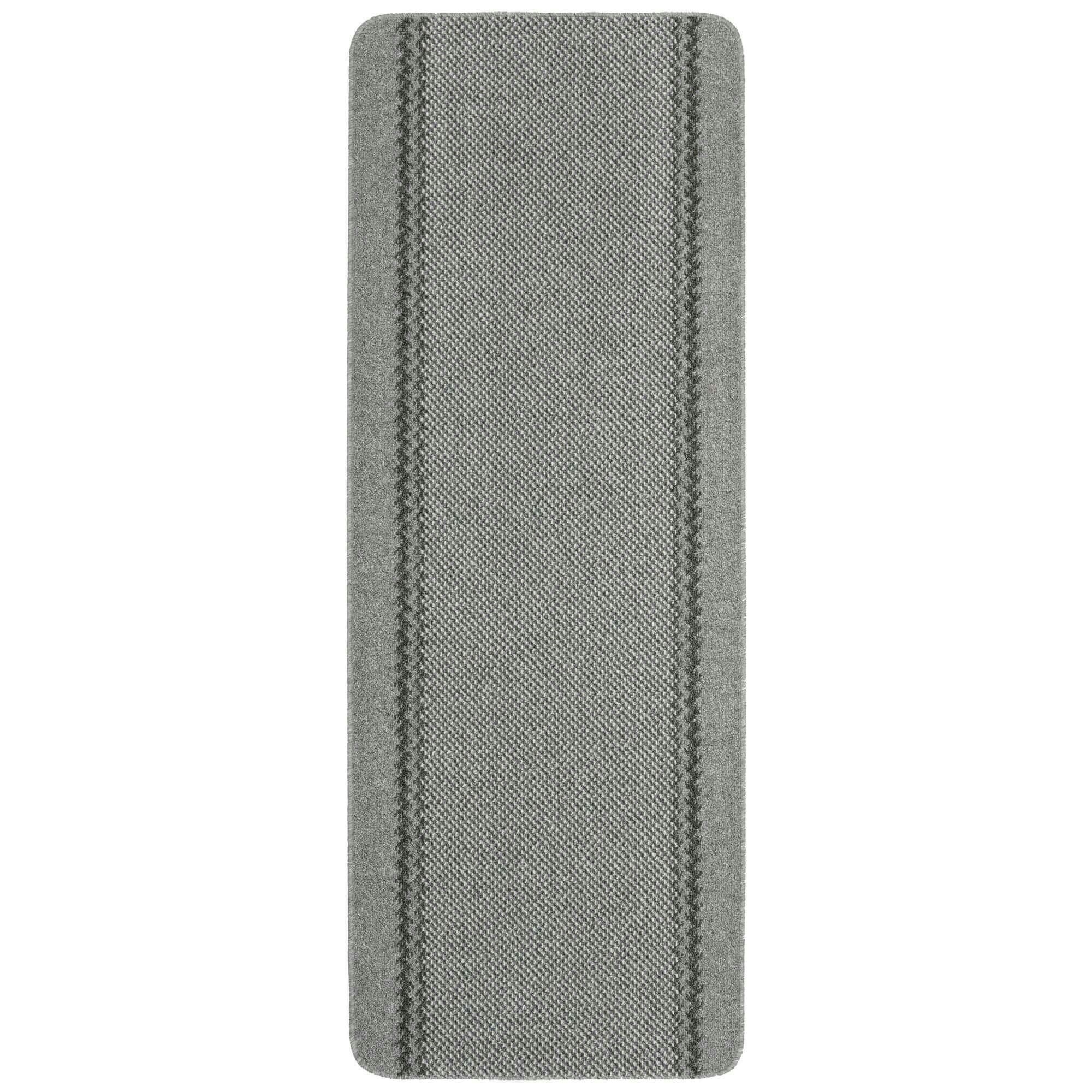 The Rugs Grey Washable Designer Bordered Rug | 116G - 67X180 Cm